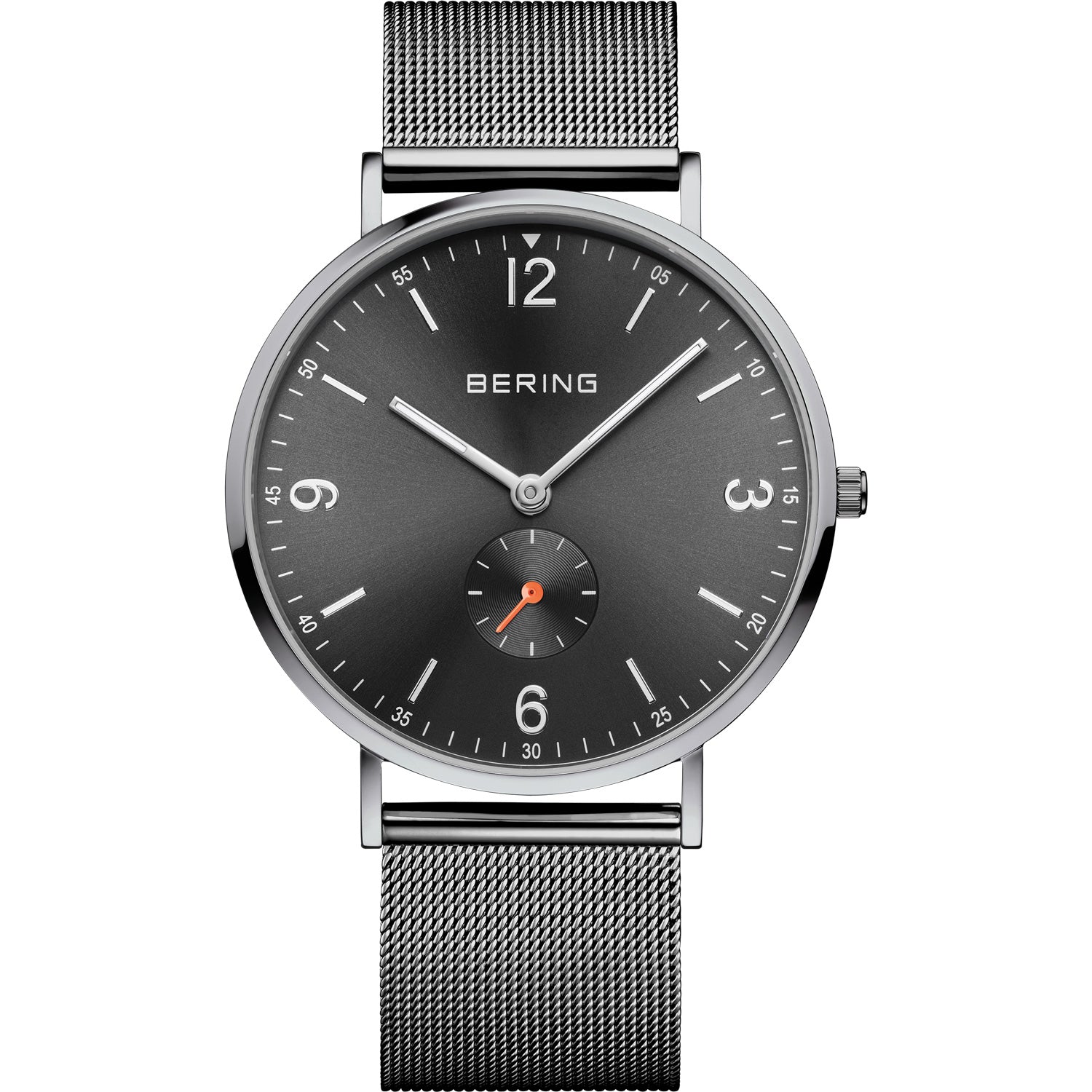 Montre Bering Homme Grise Maille Milanaise Grise