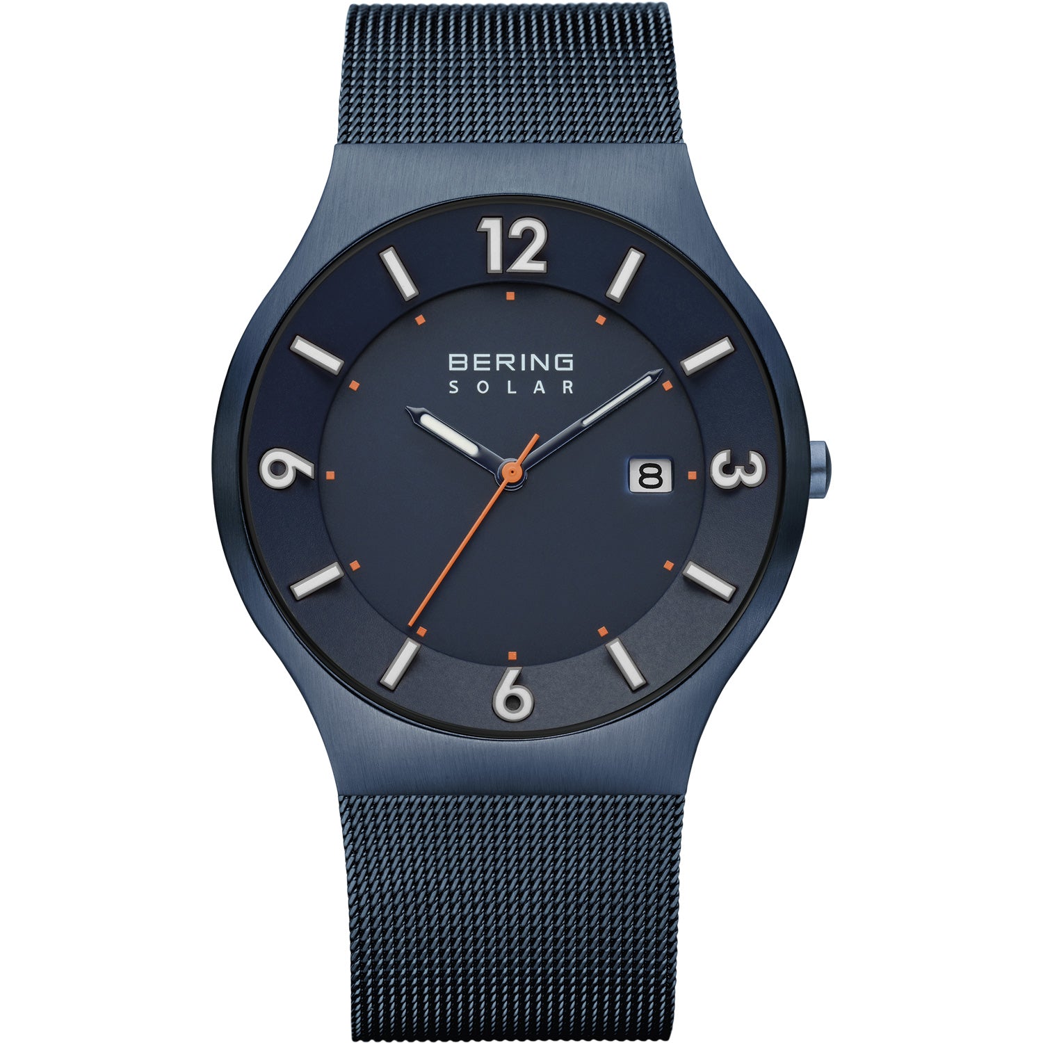Montre solaire Bering homme bleue