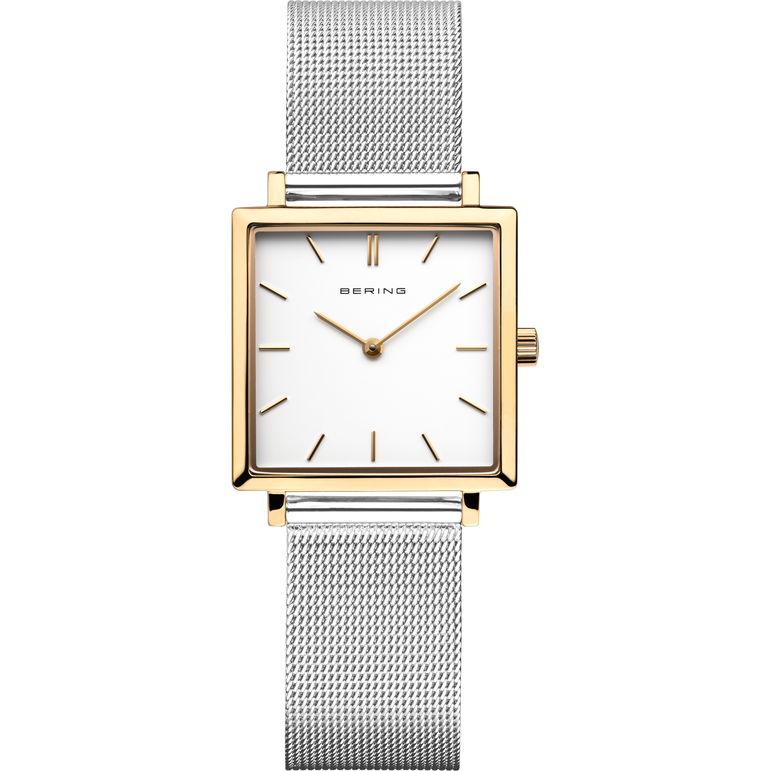 Montre carrée Bering pour femmes bicolore