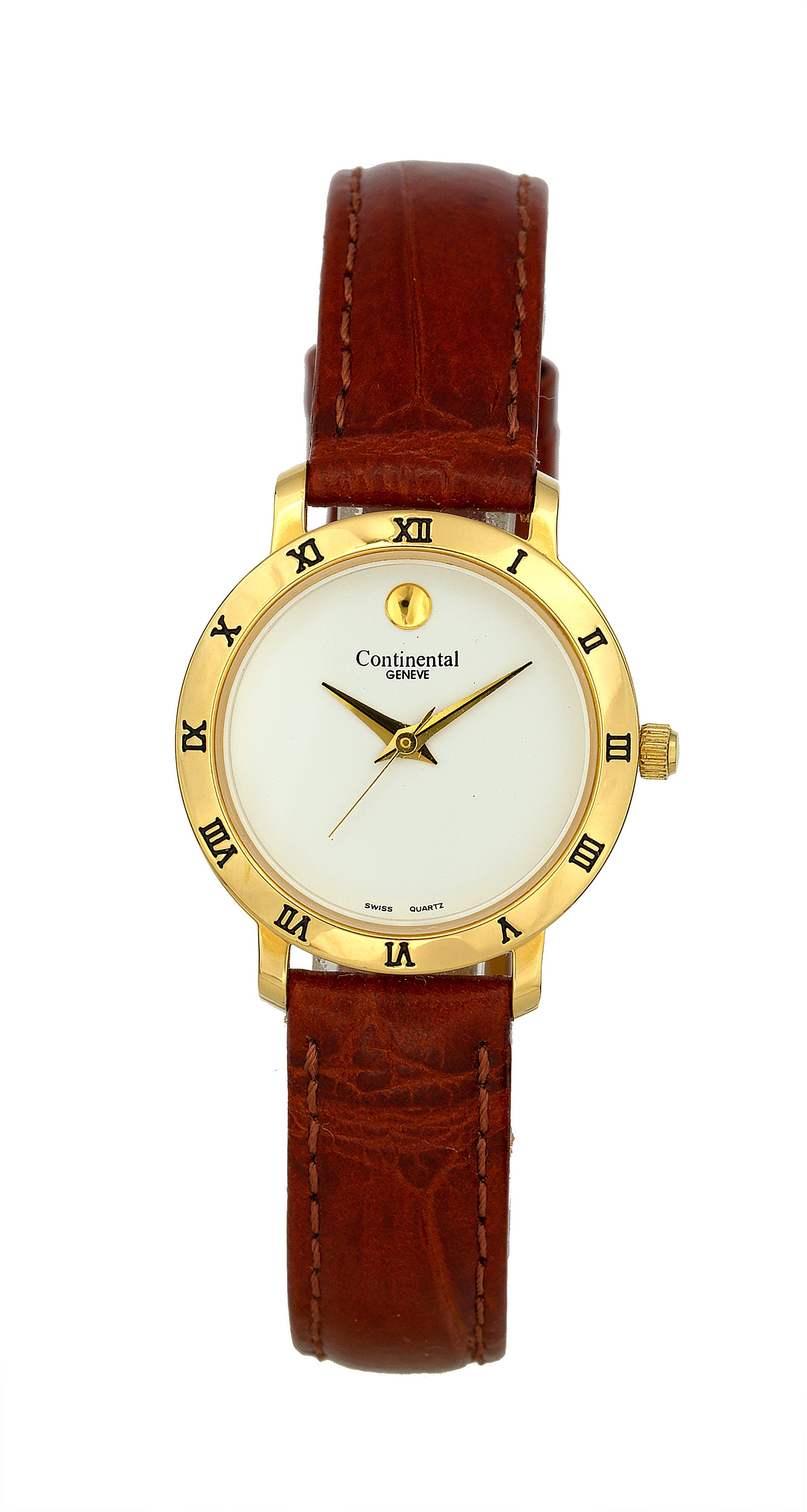 Continental Gneve Watch W/Brown Strap