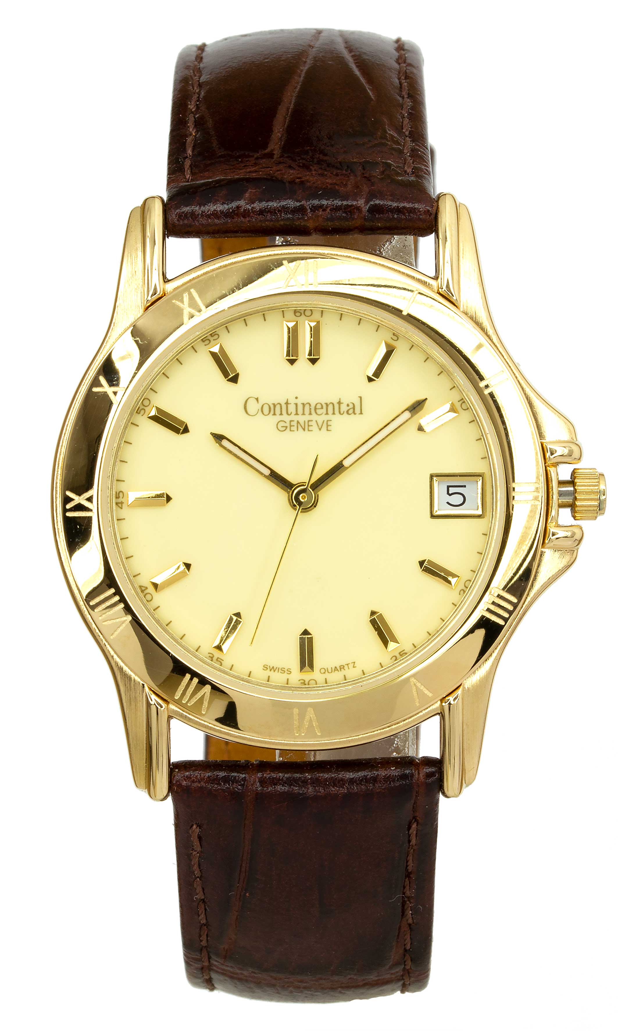 Continental Geneve 2572-222 Men'S Gold Tone Watch