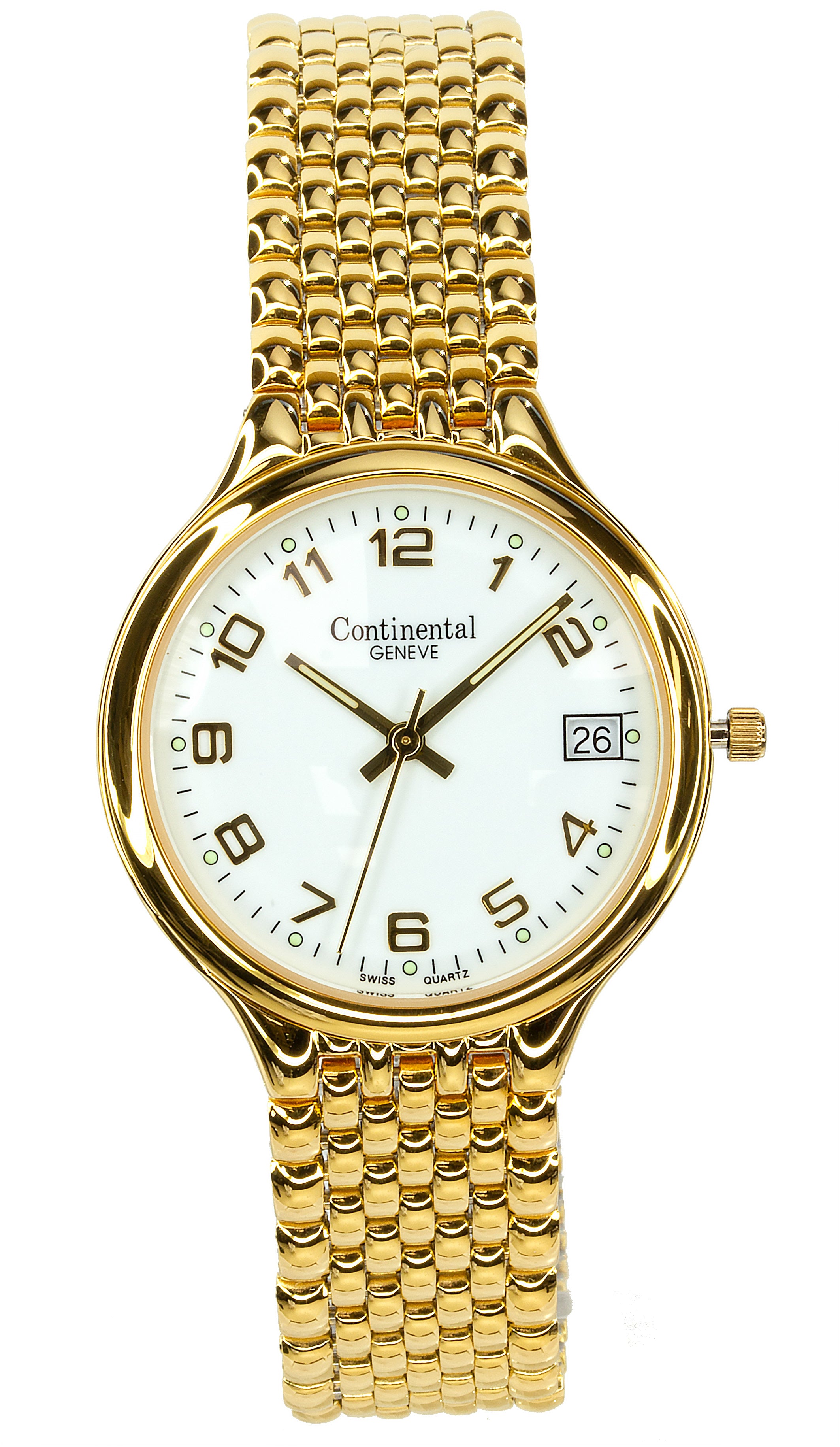 Continental Geneve 3708-267 Men'S Gold Tone Watch