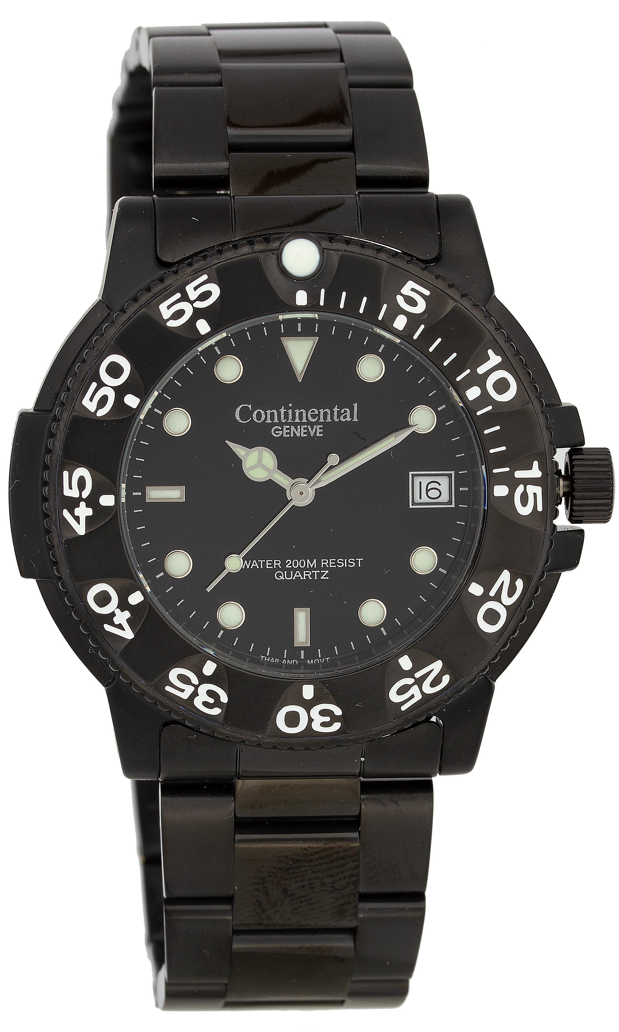 Continental Geneve 3962-337 Men'S Black Tone Watch