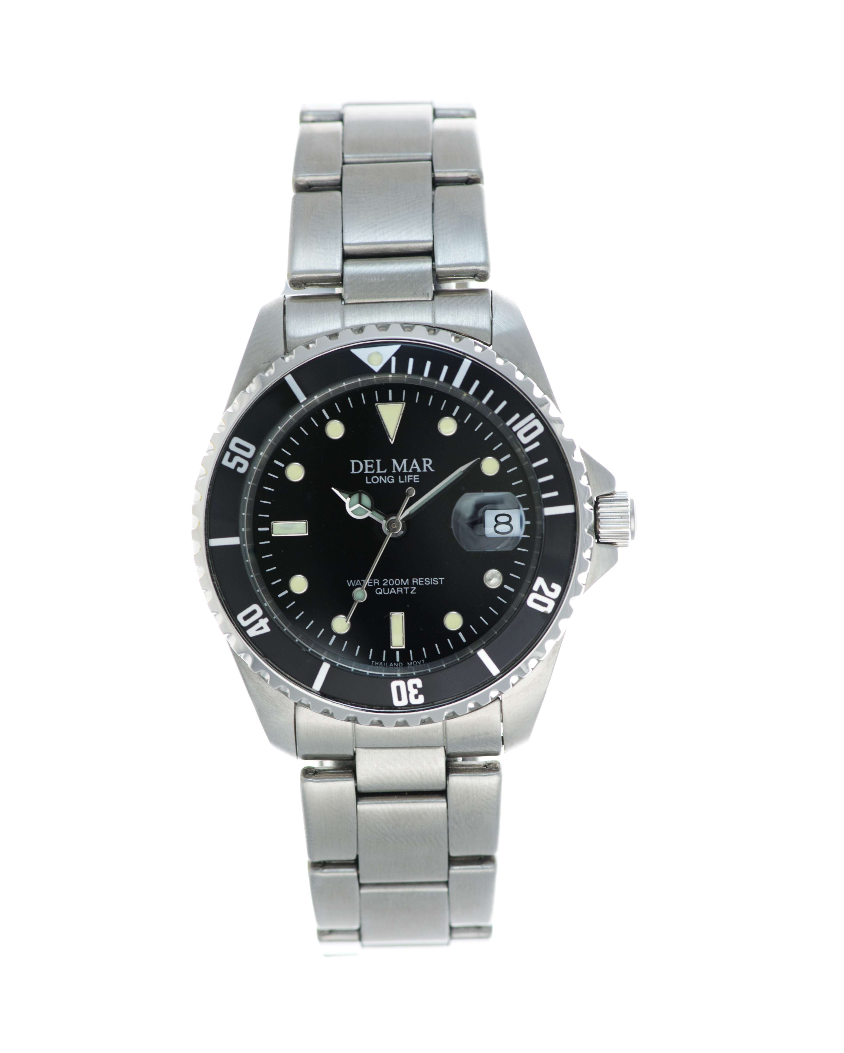 Montre homme Del Mar 50115 argent/noir