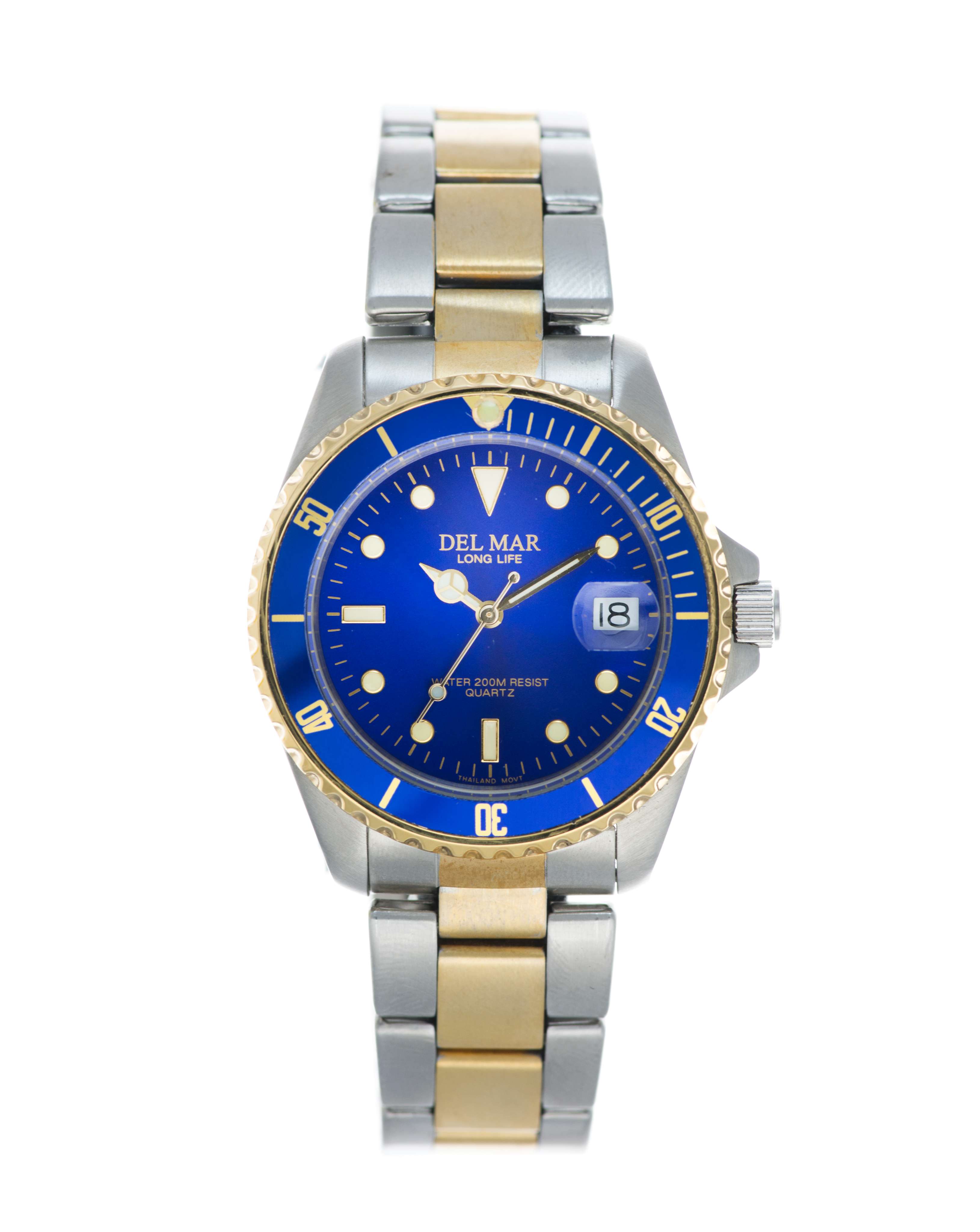 Montre homme Del Mar 50119 argent/or