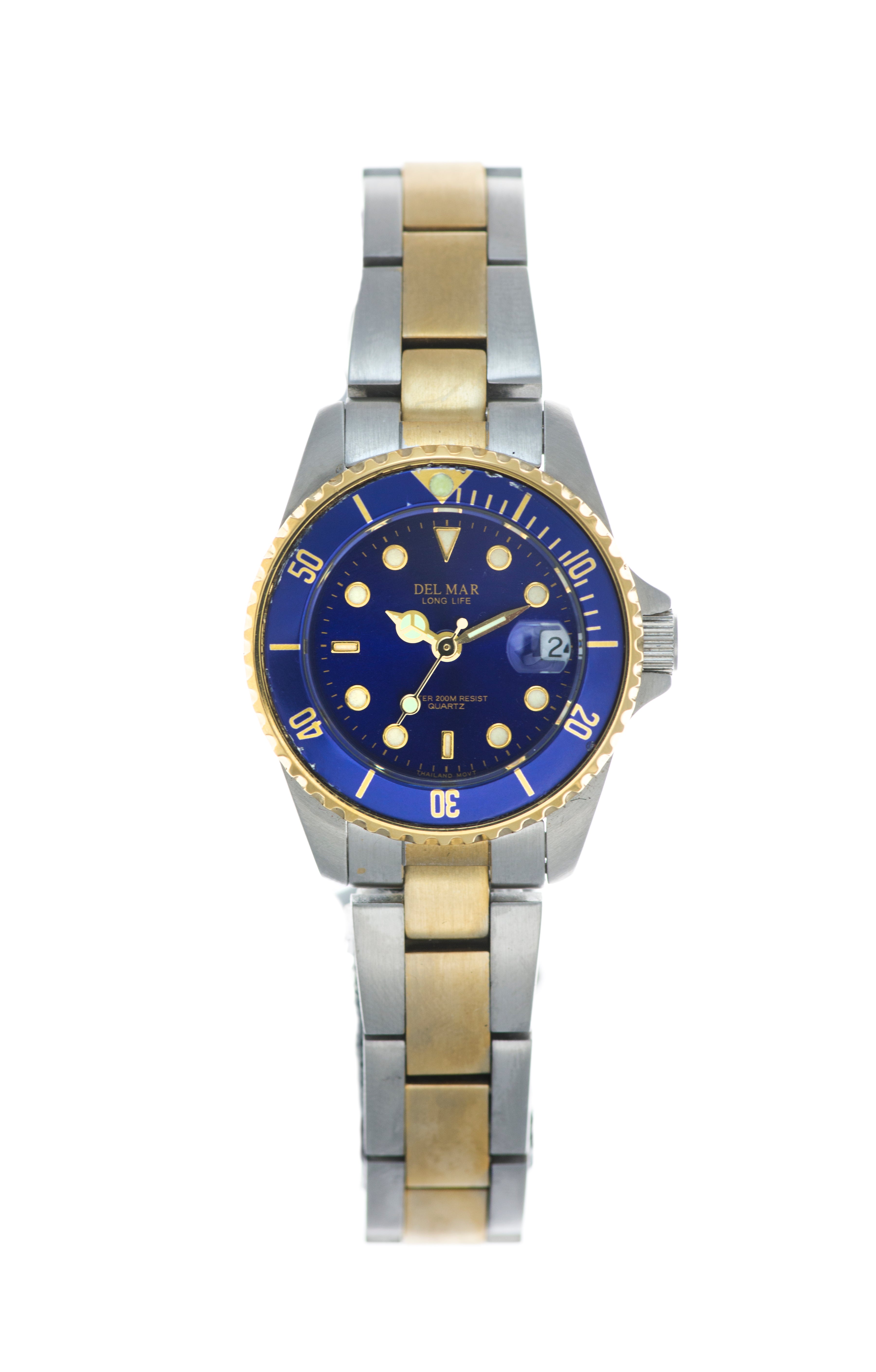 Montre femme Del Mar 50120 argent/or