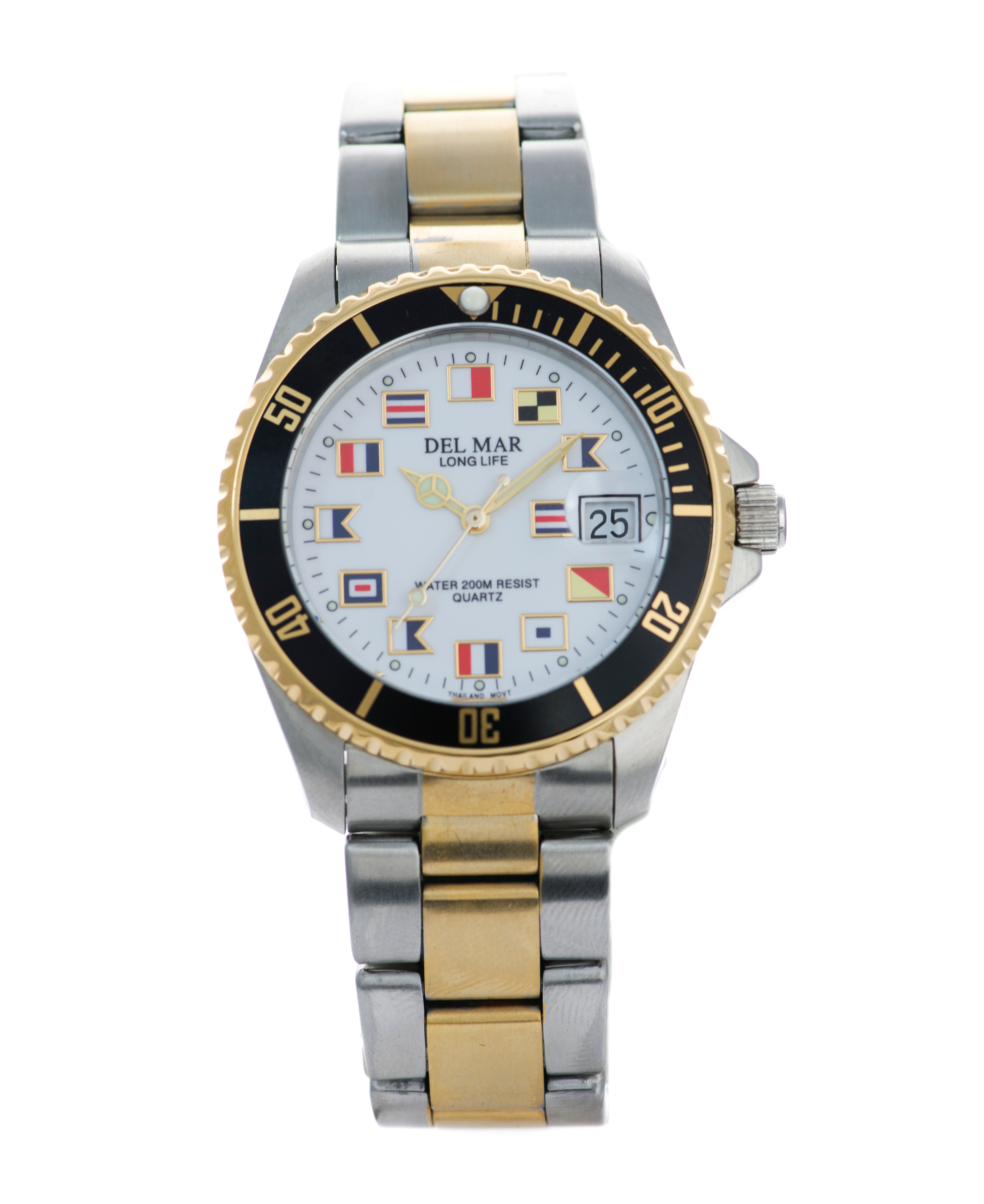Montre Del Mar 50121 pour Homme, Argent/Doré