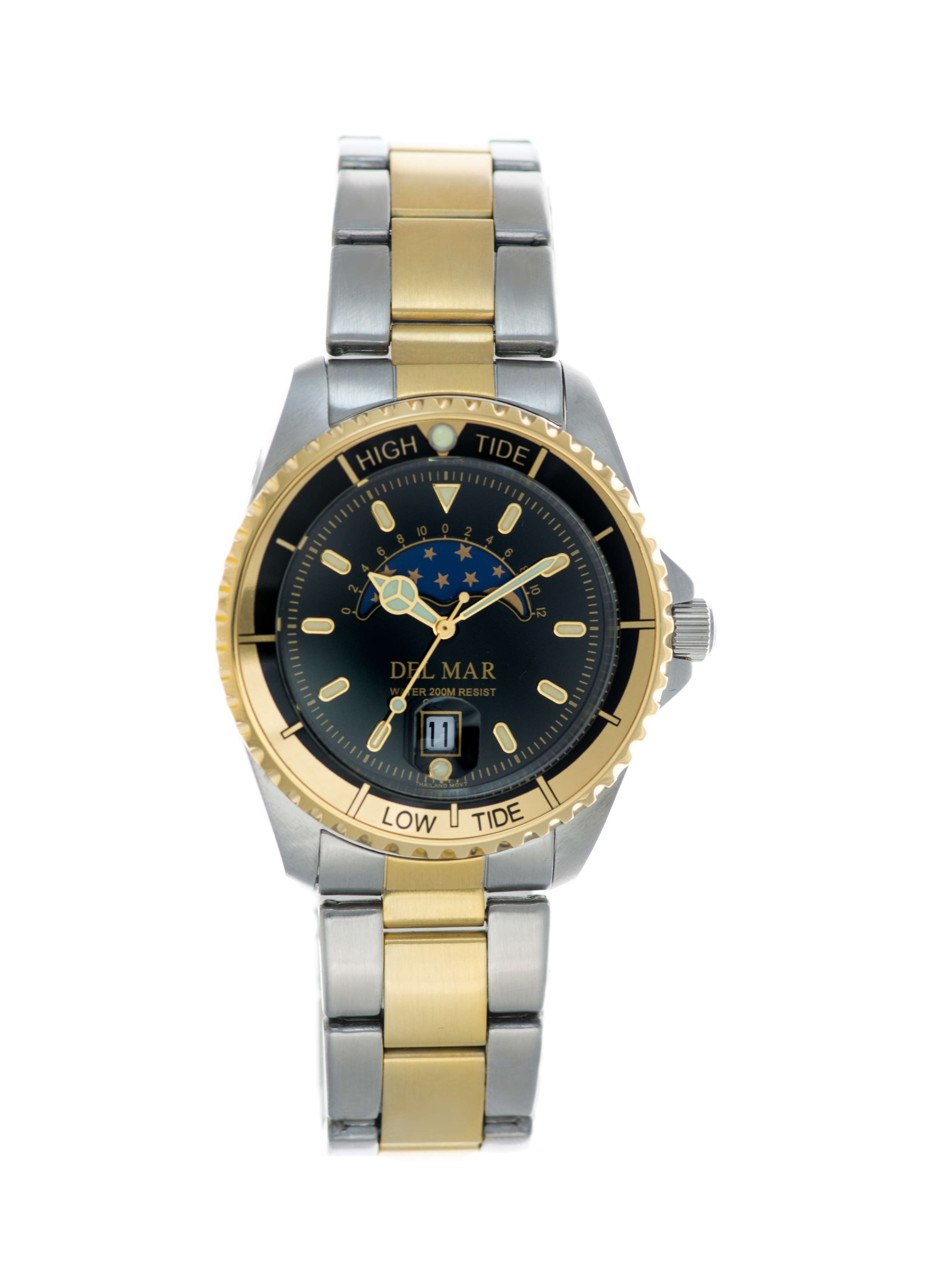 Del Mar 50207 Unisex Silver/Gold Watch