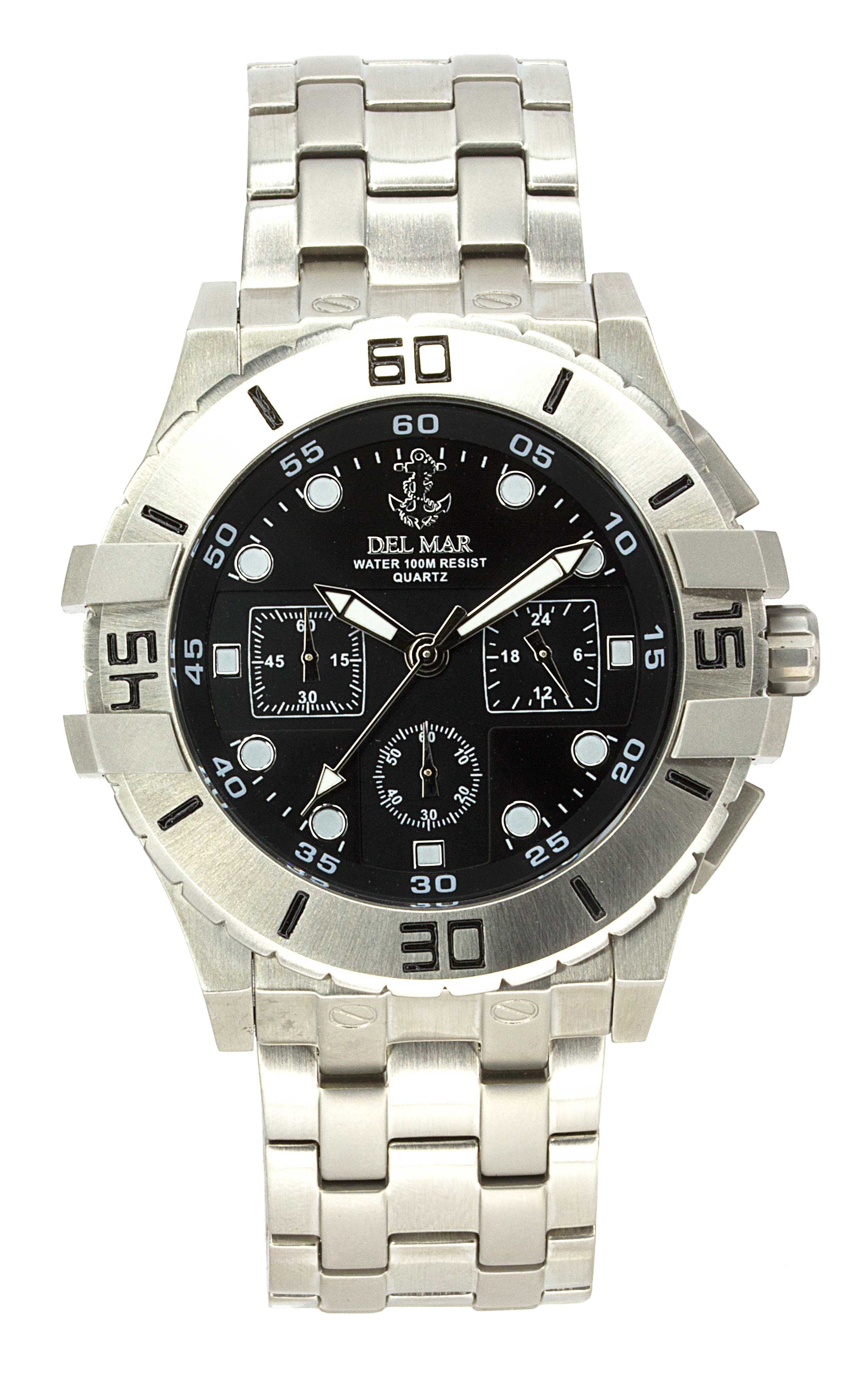 Del Mar 50210 Unisex Silver Watch