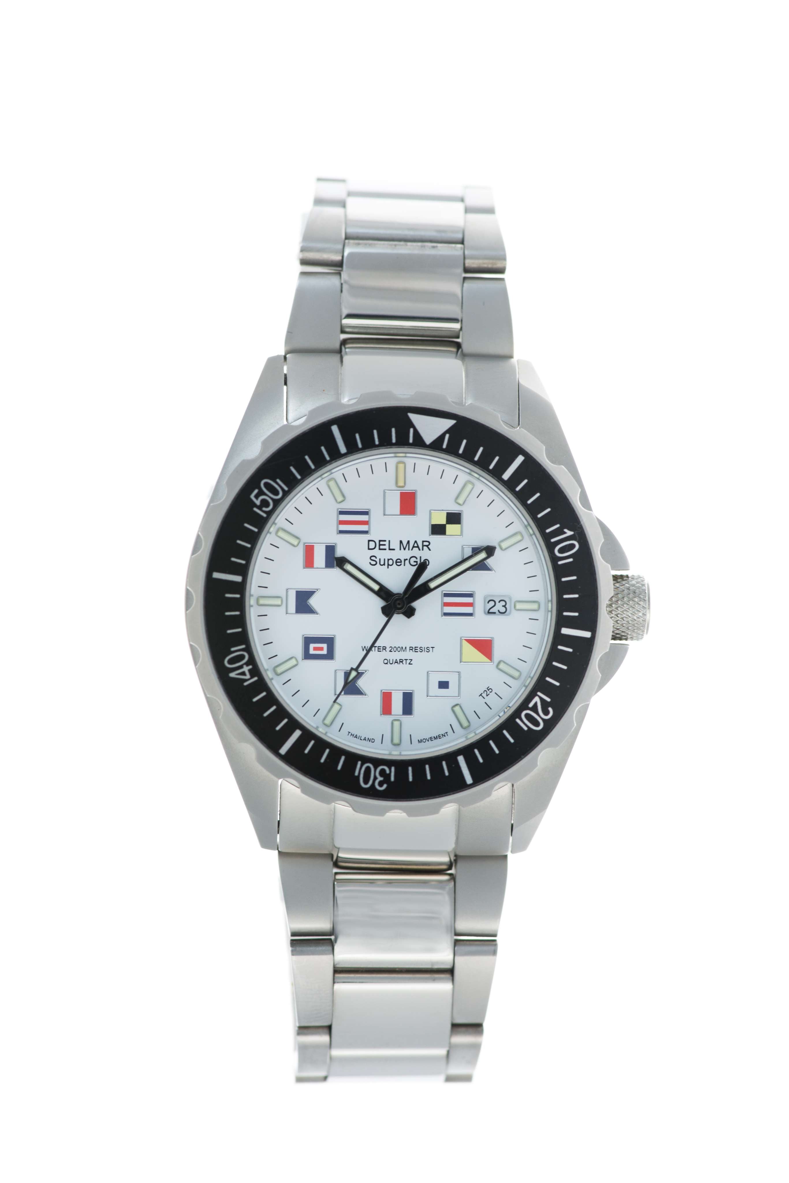 Montre Del Mar 50233 pour Homme Argent/Noir