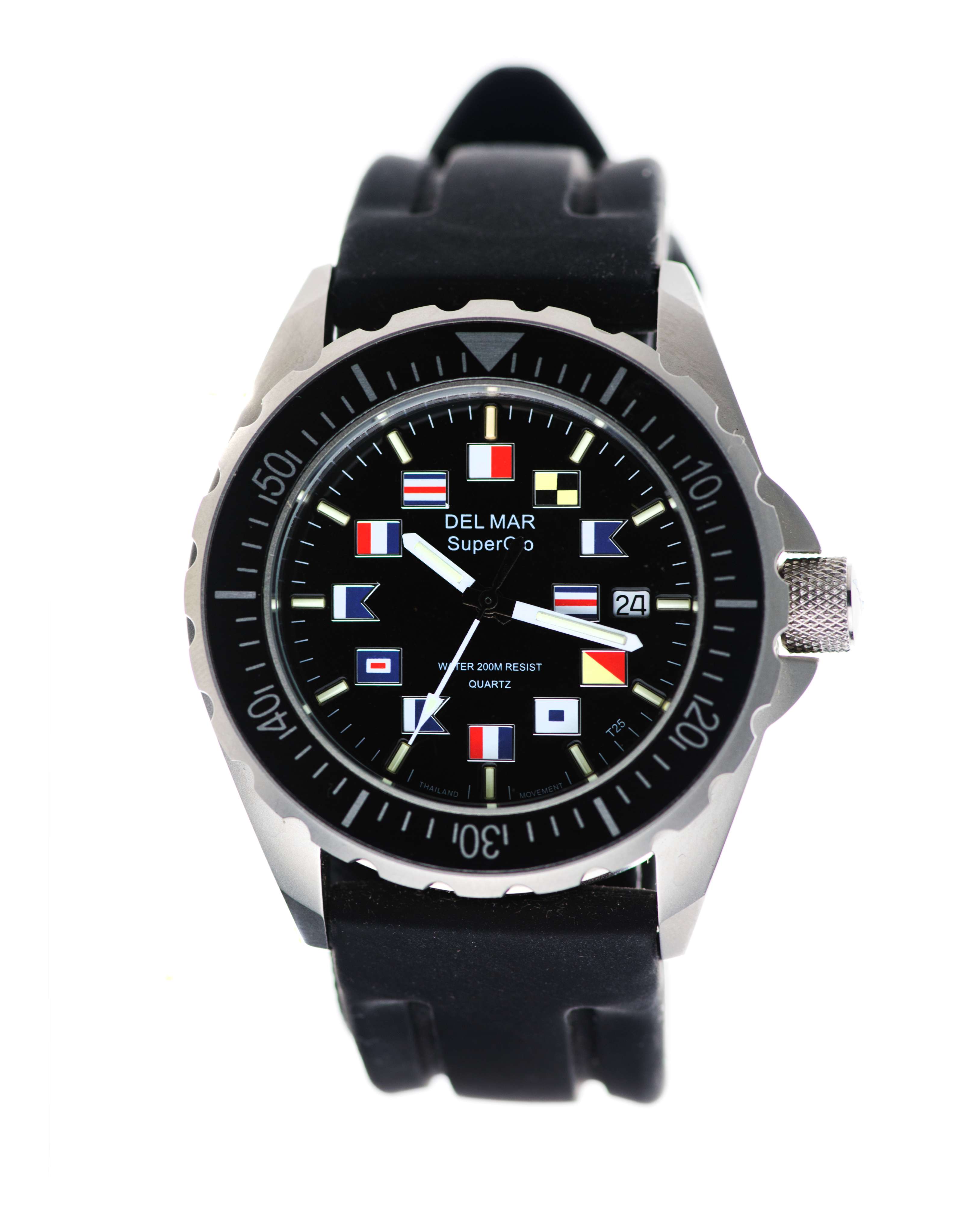 Montre Del Mar 50235 pour homme argent/noir
