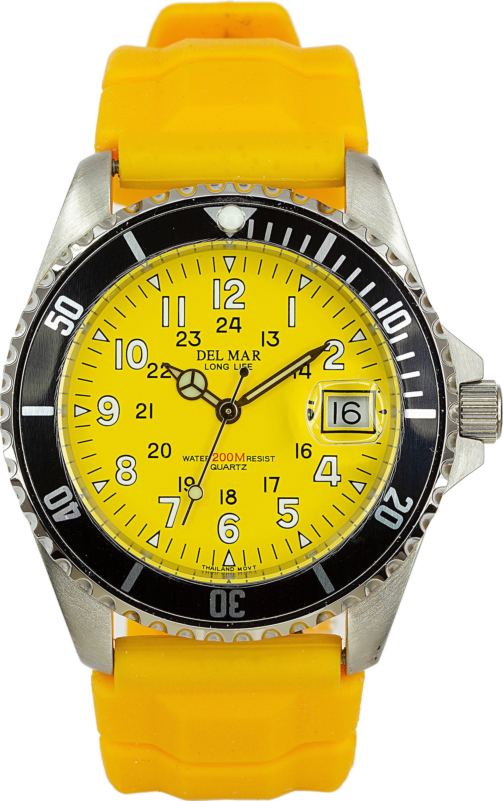 Del Mar 50267 Men'S Silver/Black Watch
