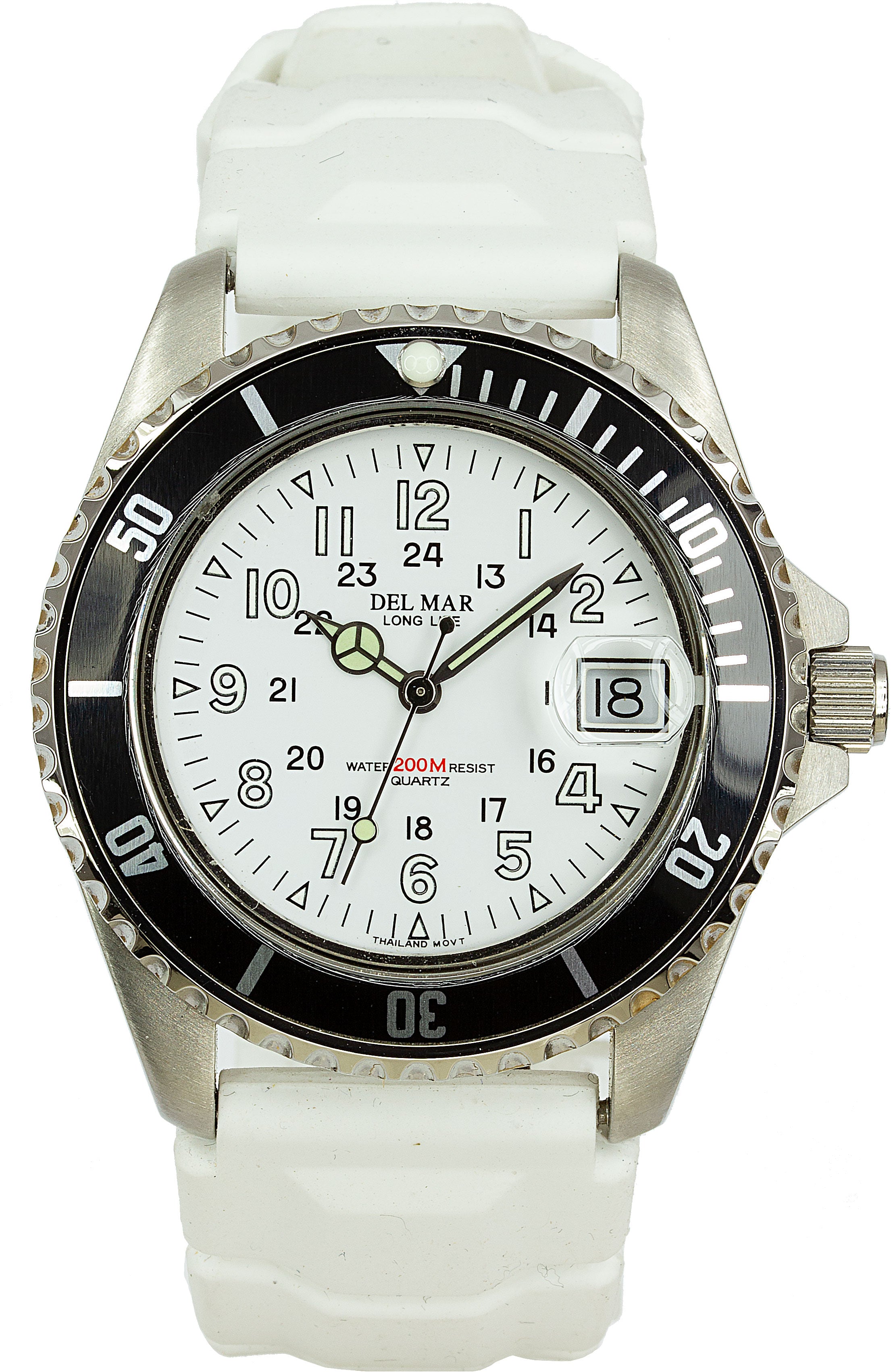 Del Mar 50268 Men'S Silver/Black Watch