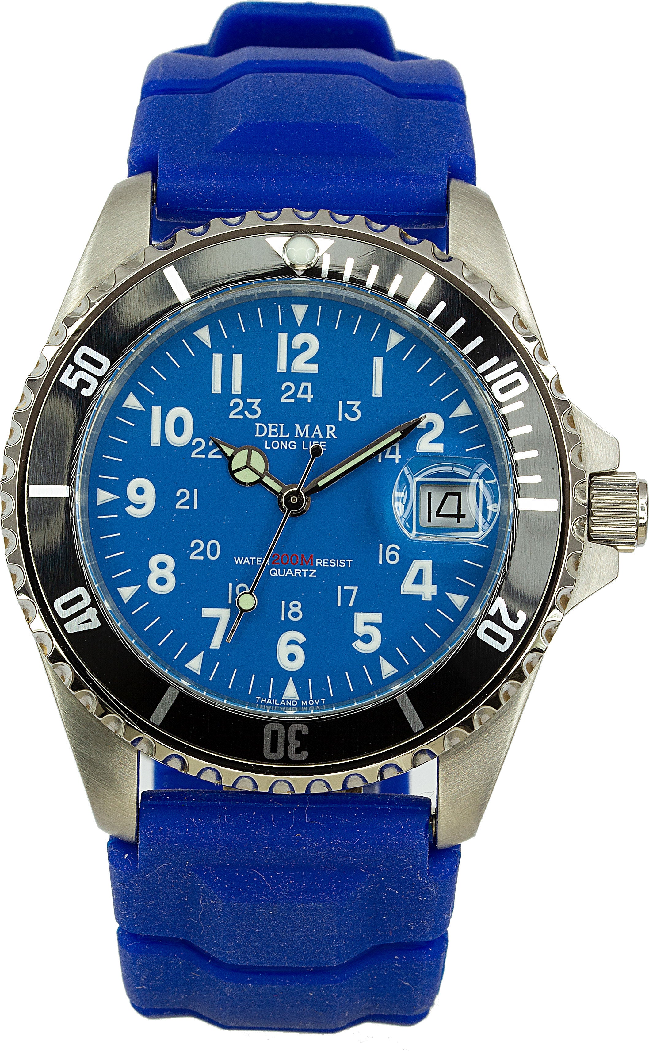 Del Mar 50269 Men'S Silver/Black Watch