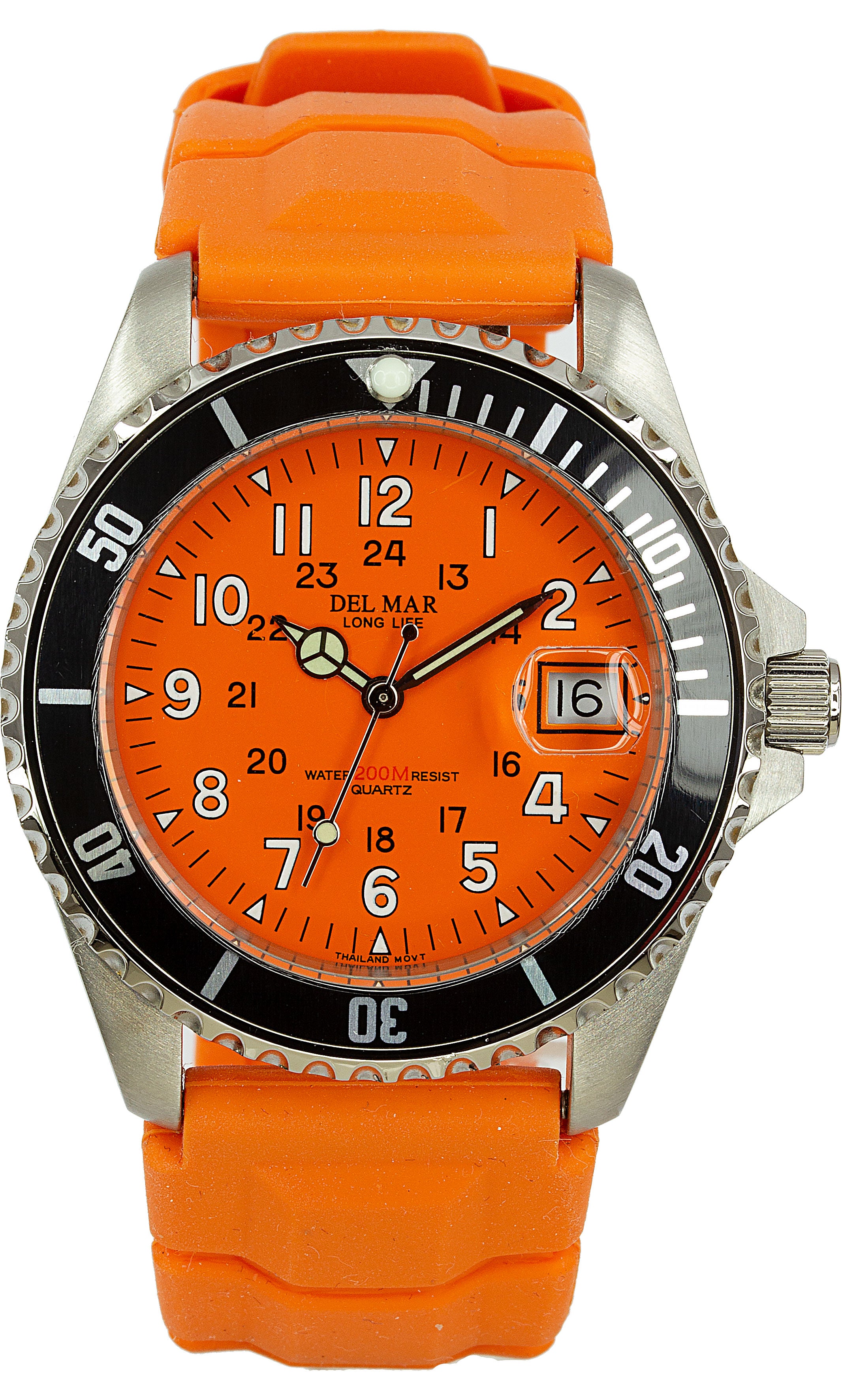 Del Mar 50270 Men'S Silver/Black Watch