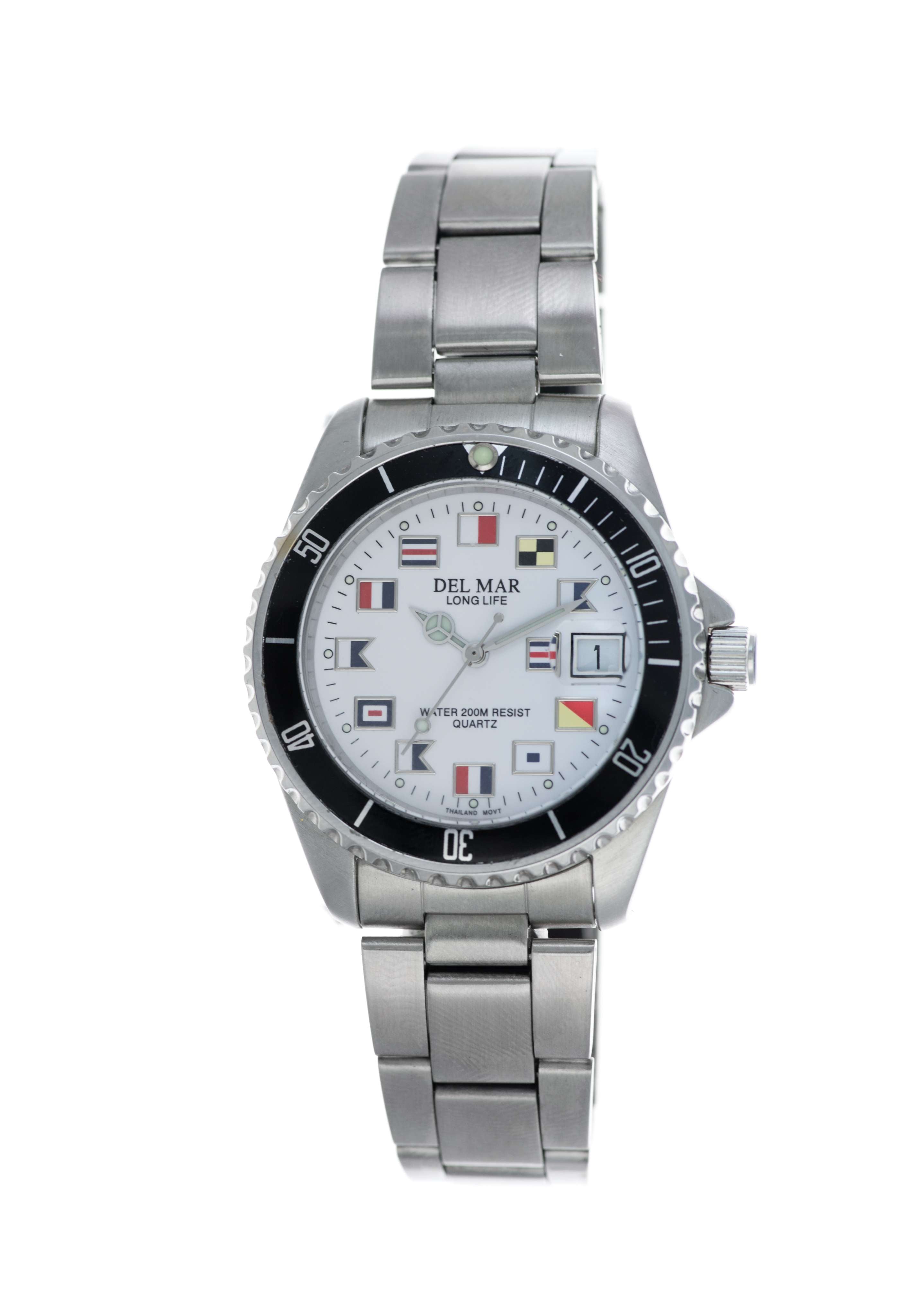 Del Mar 50289 Men'S Silver/Black Watch