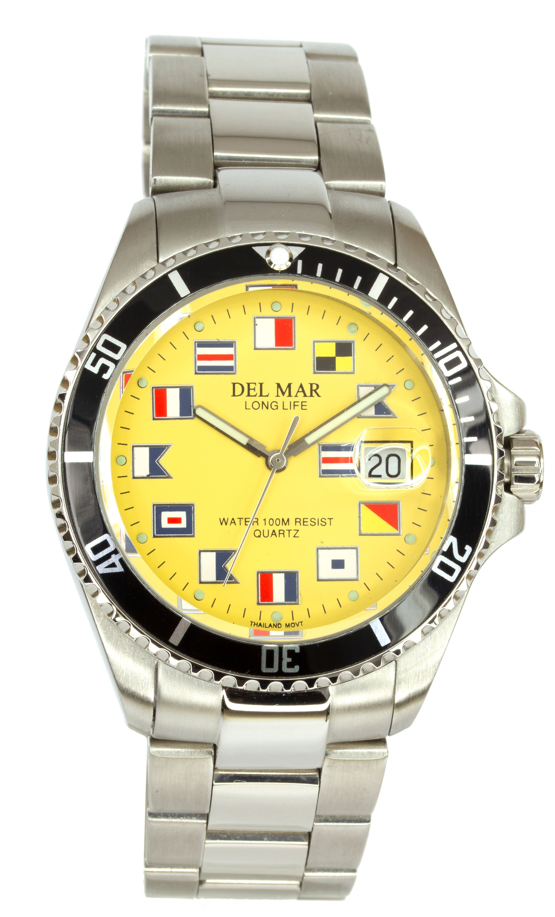Montre Del Mar 50376 argent/noir pour homme