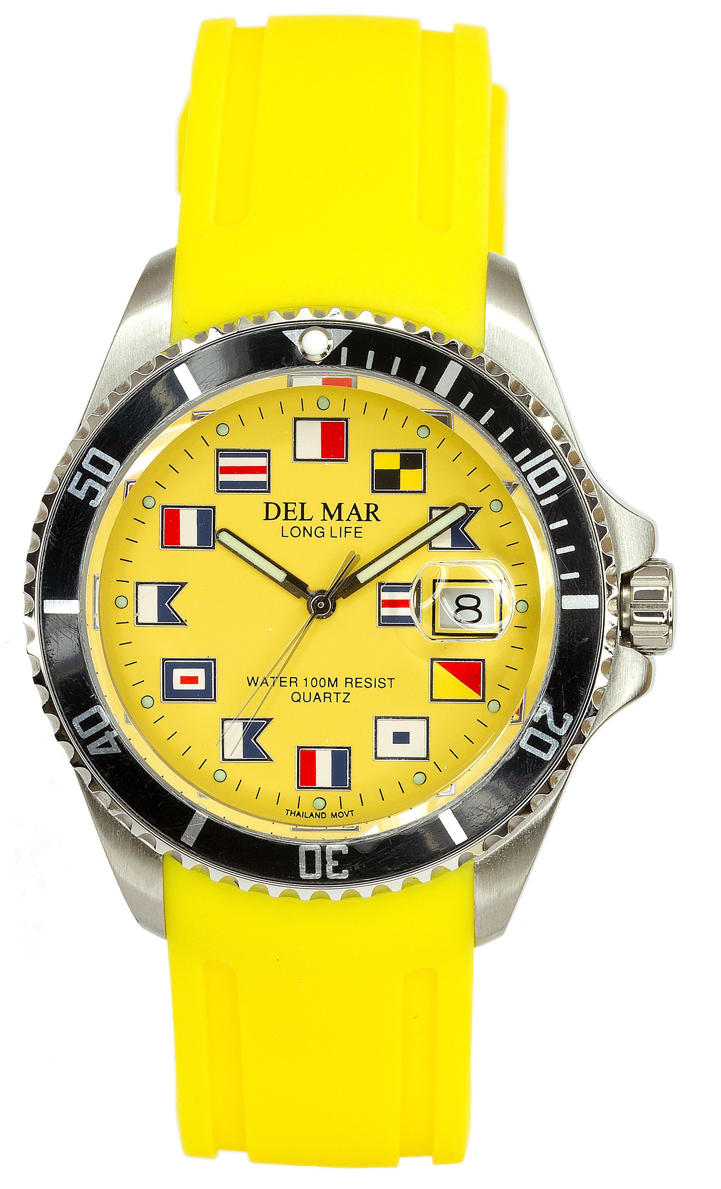 Montre Del Mar 50379 pour homme, argent/noir