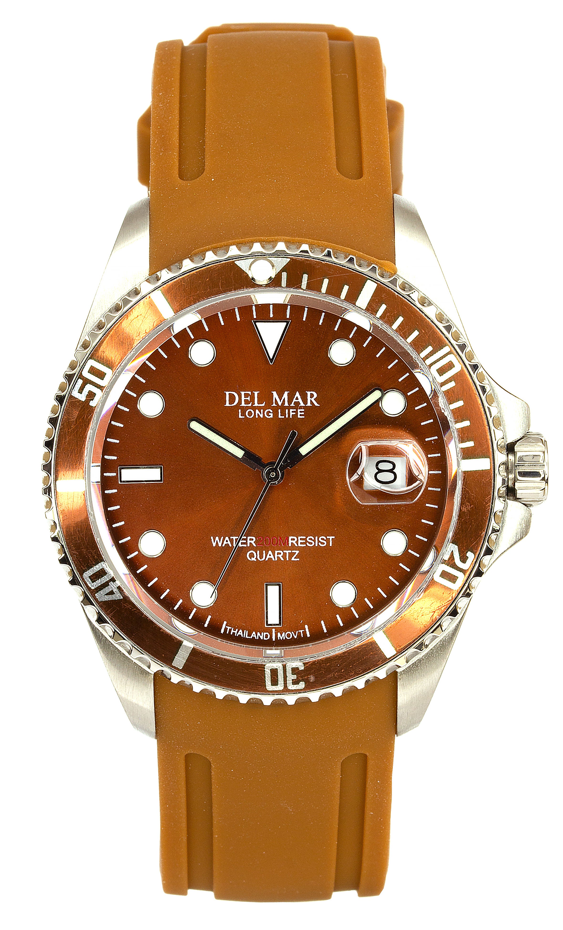 Montre Del Mar 50381 homme argent/marron
