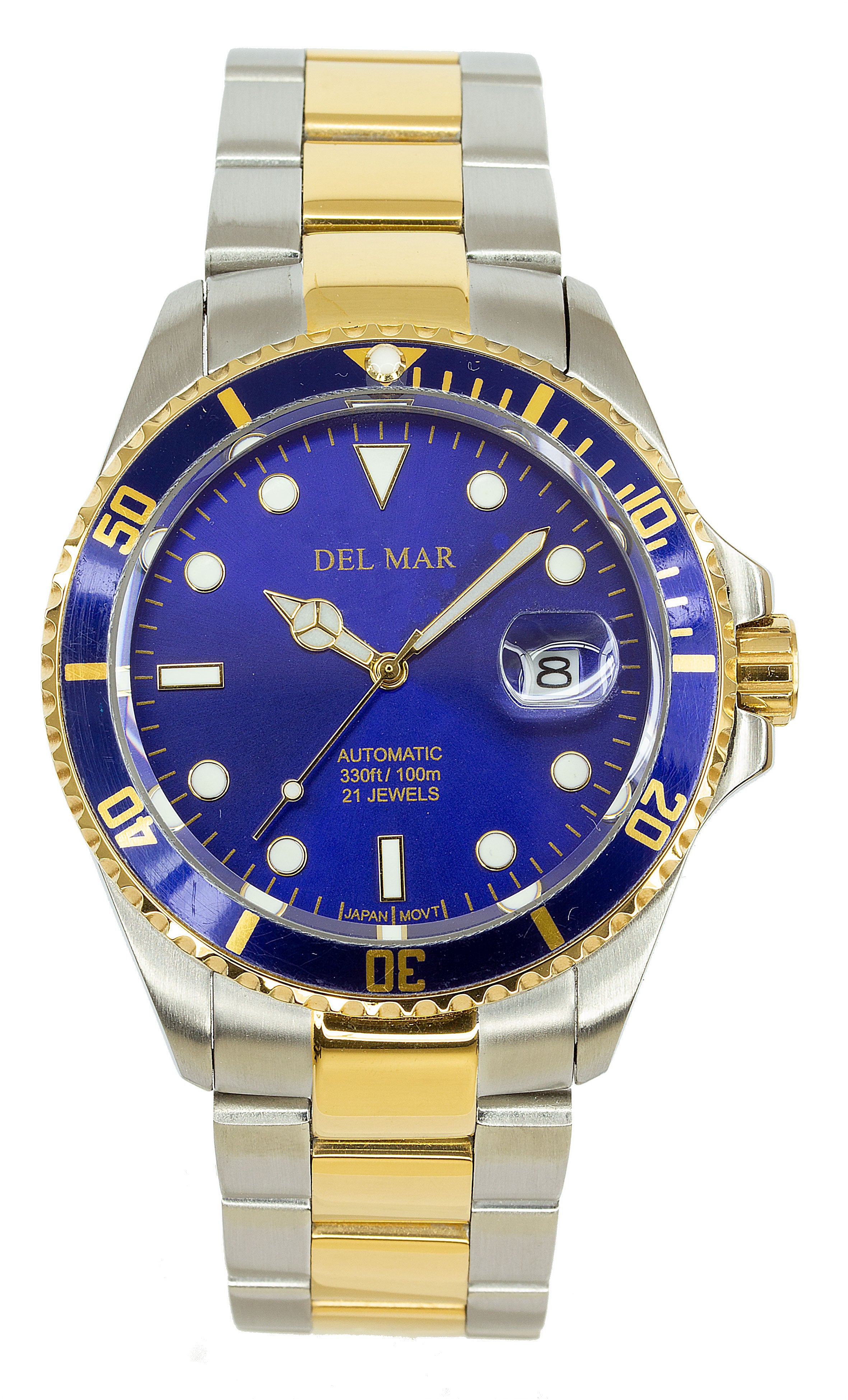 Montre homme Del Mar 50388 argentée/dorée