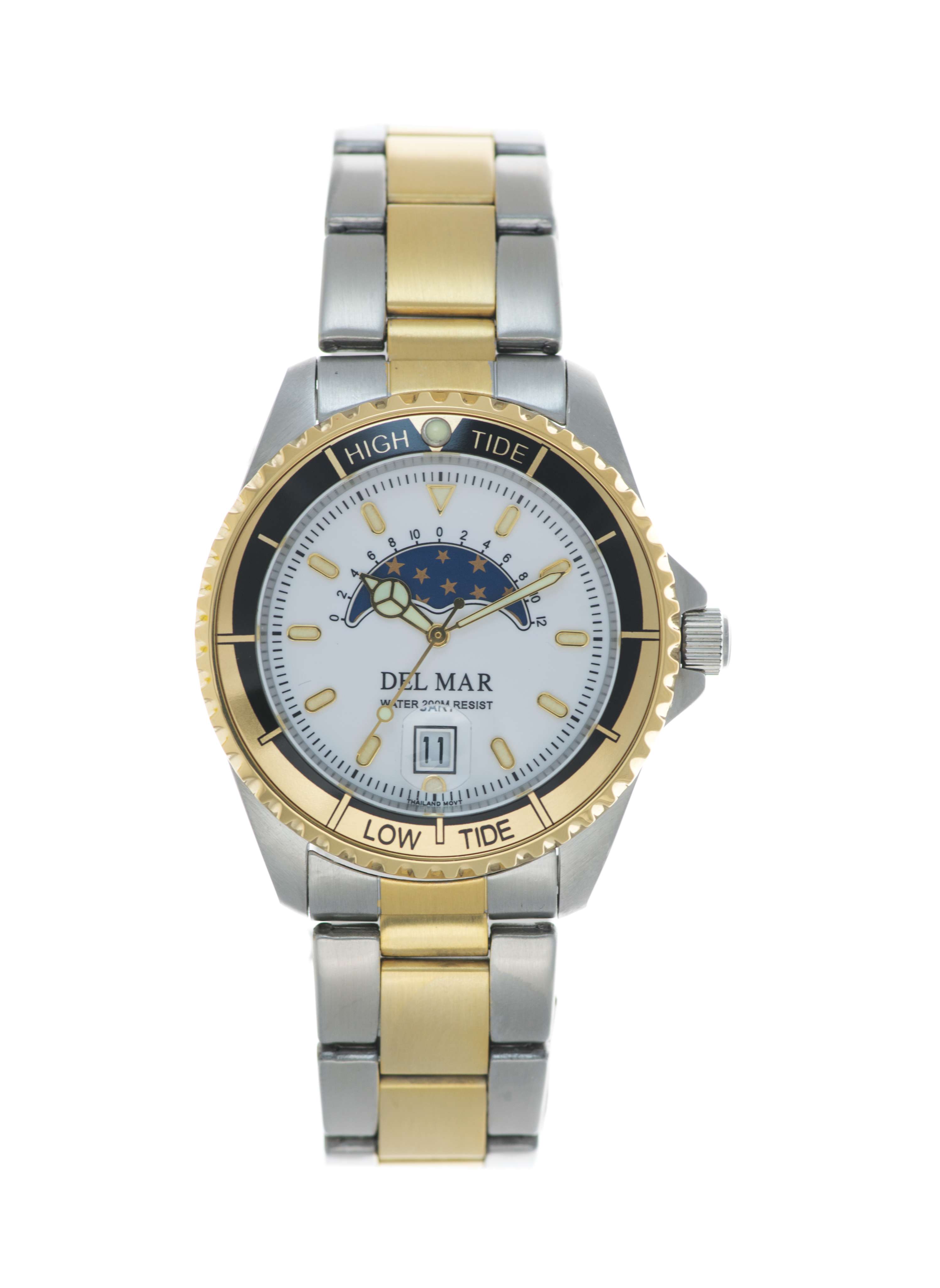 Del Mar 50401 Unisex Silver/Gold Watch