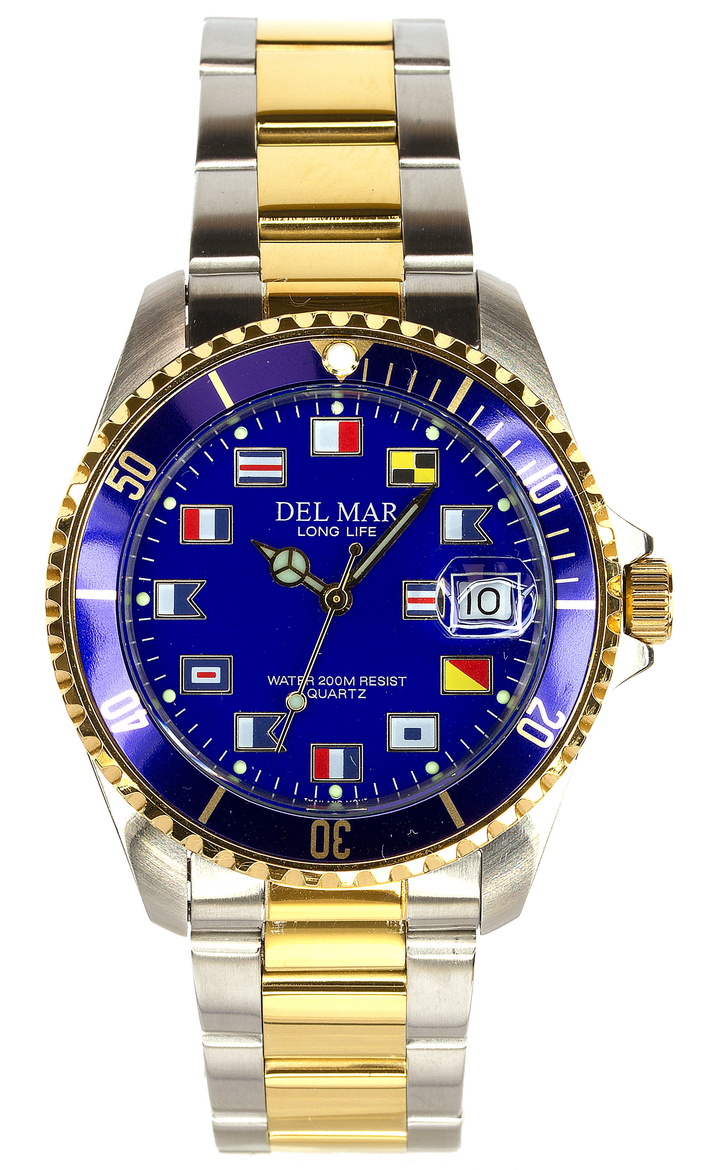Montre homme Del Mar 50407 argent/or