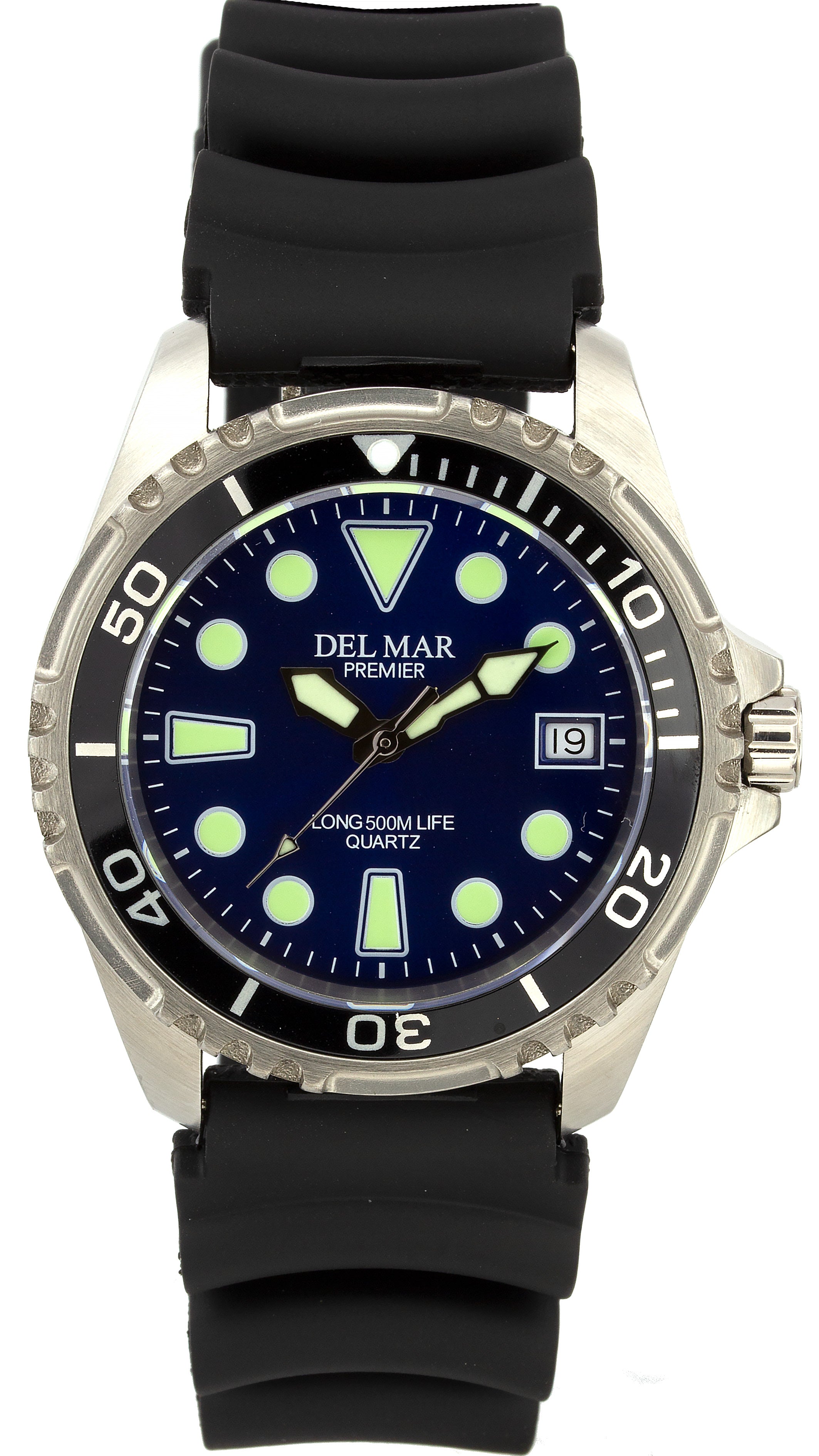 Montre Del Mar 50418 homme argent/noir