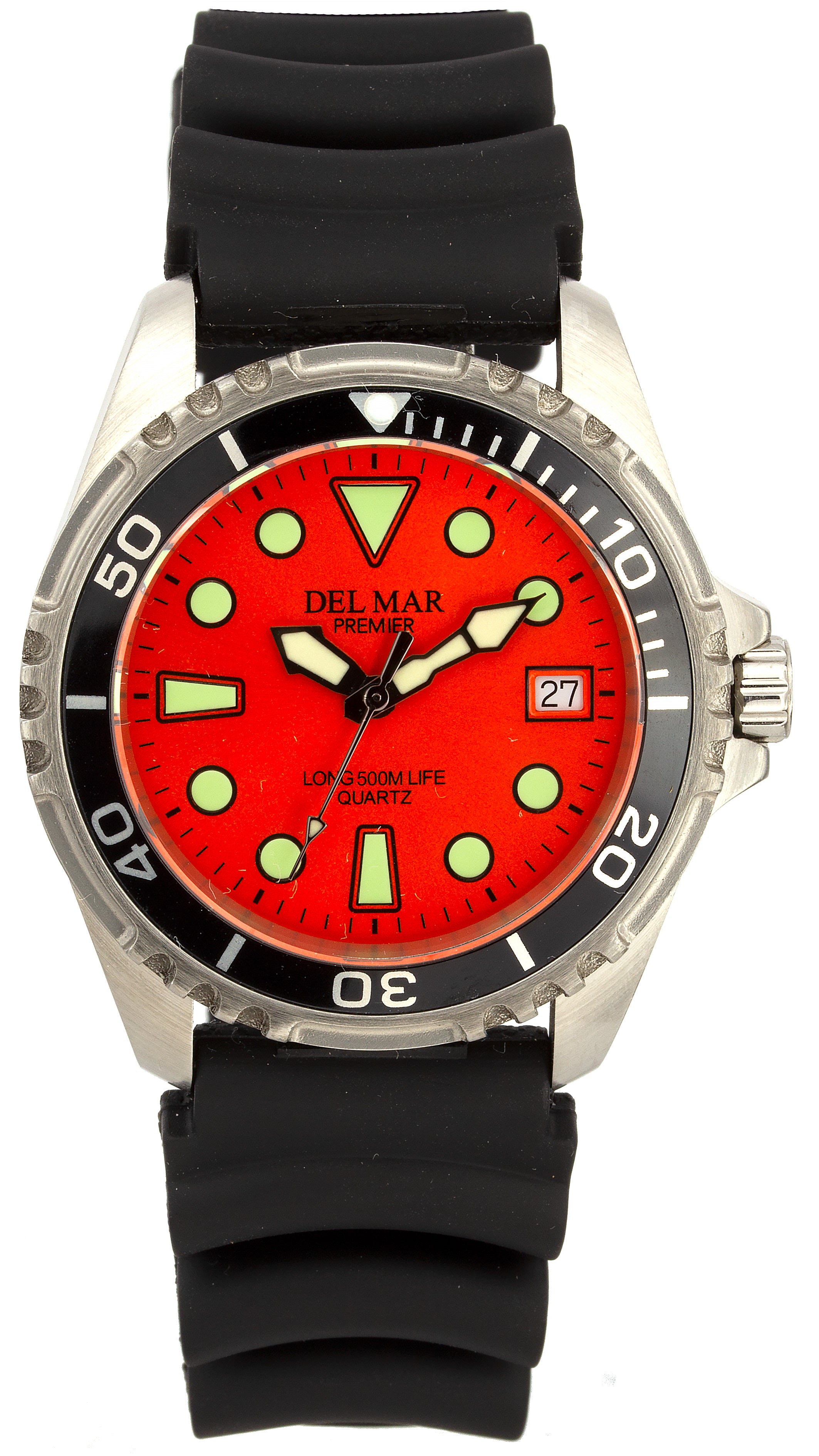 Montre Del Mar 50420 pour homme, argent/noir