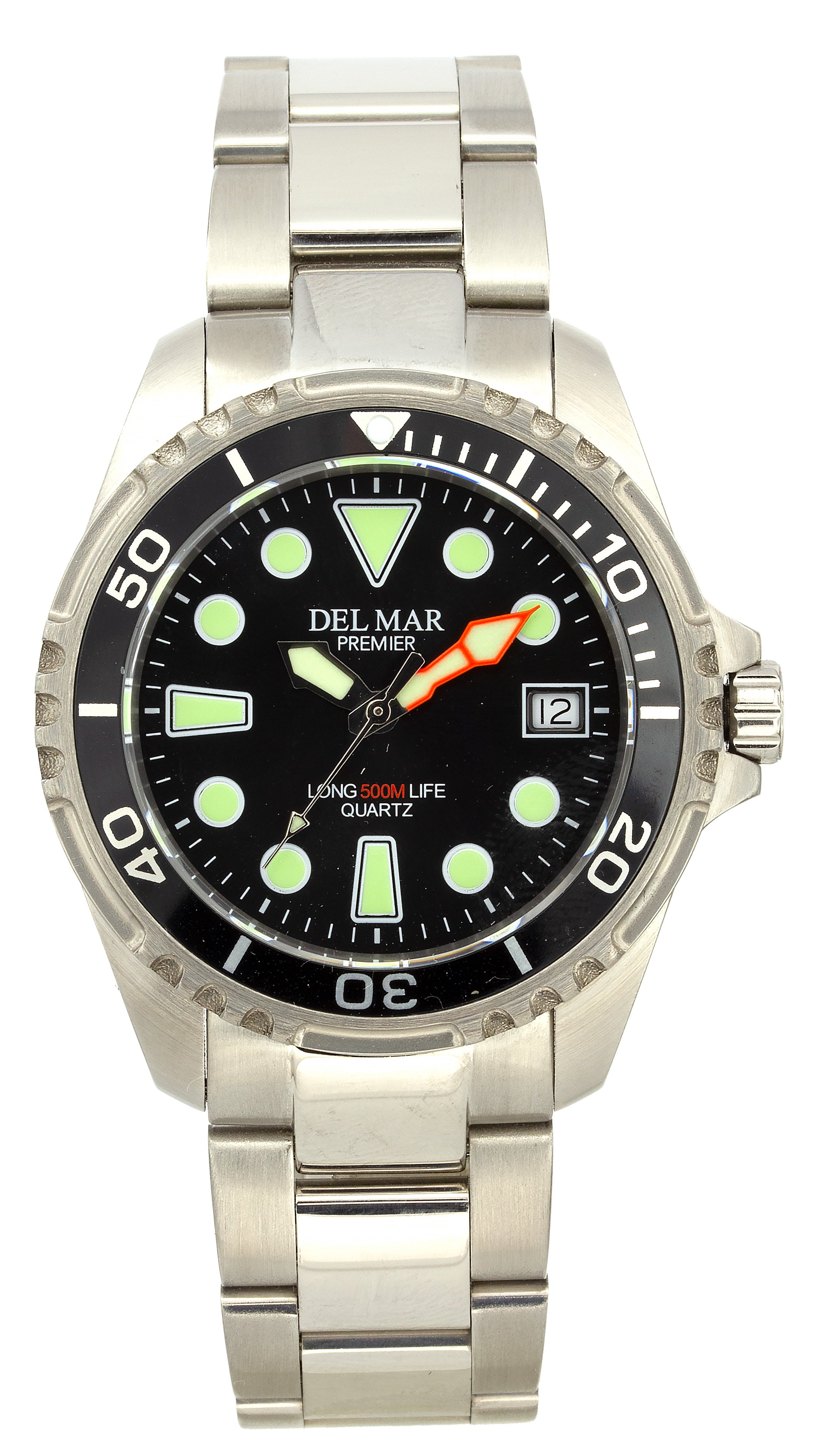 Montre Del Mar 50421 argent/noir pour hommes