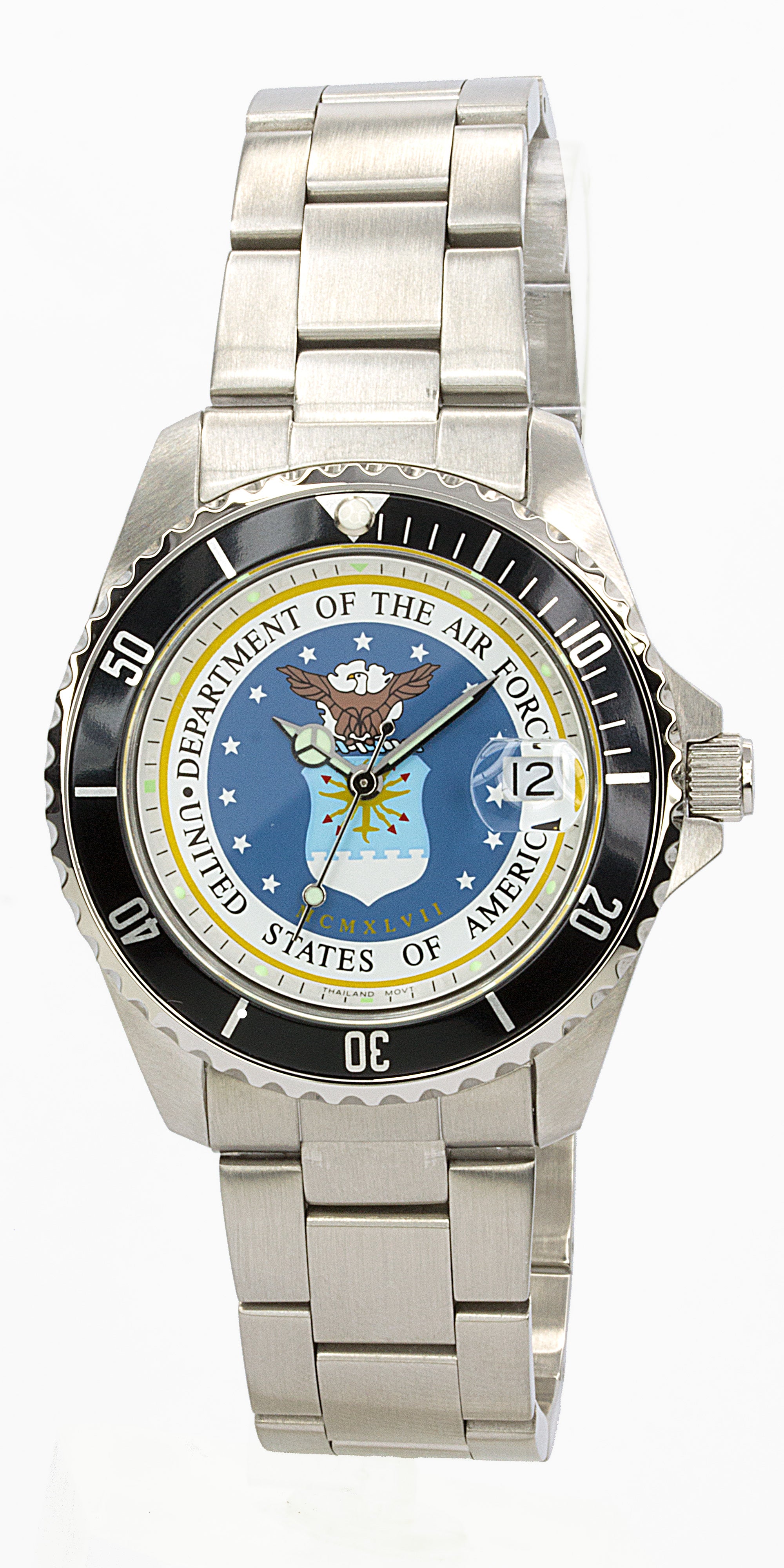 Del Mar 50445 Unisex Silver/Black Watch