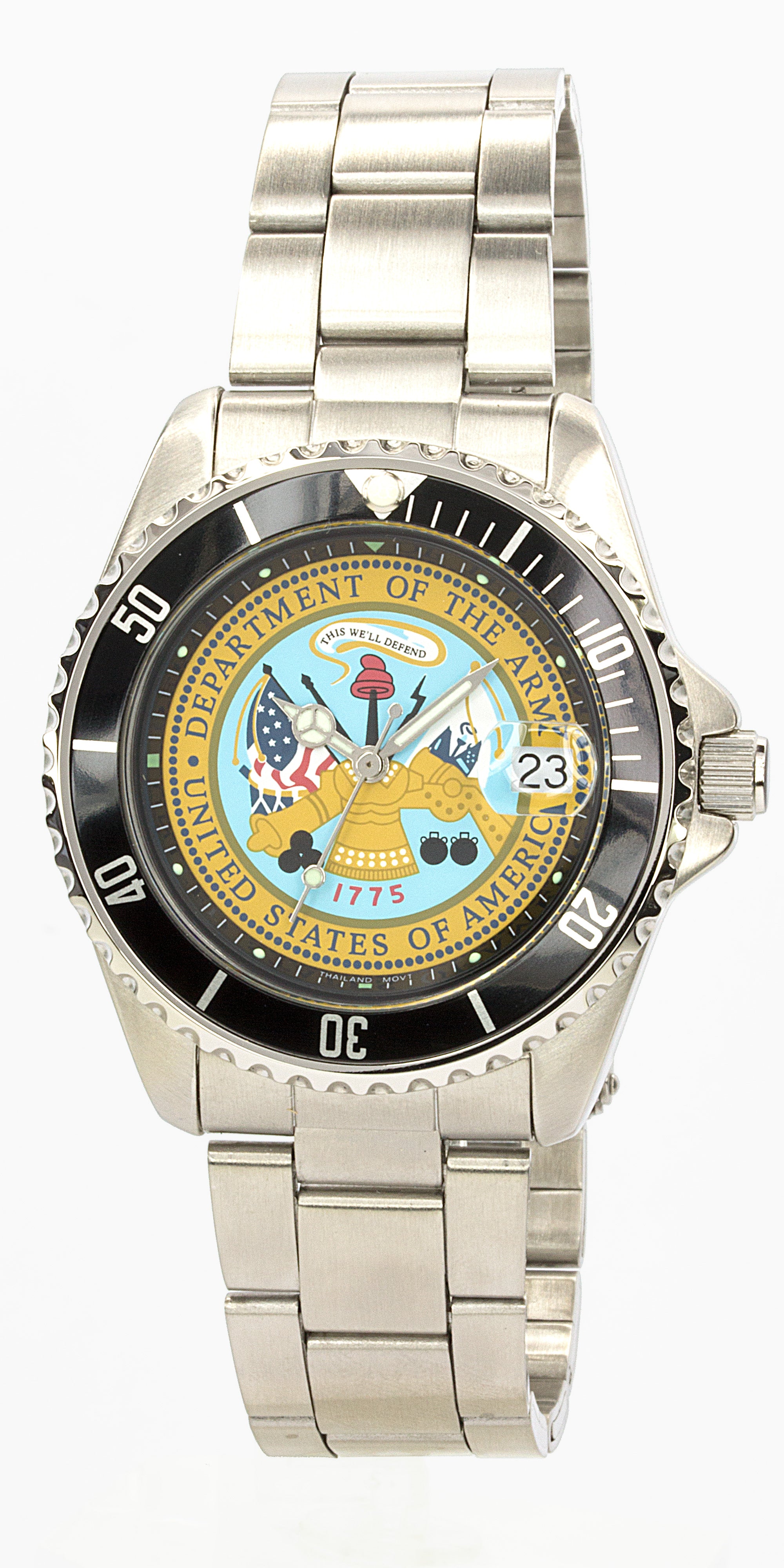 Del Mar 50448 Unisex Silver/Black Watch