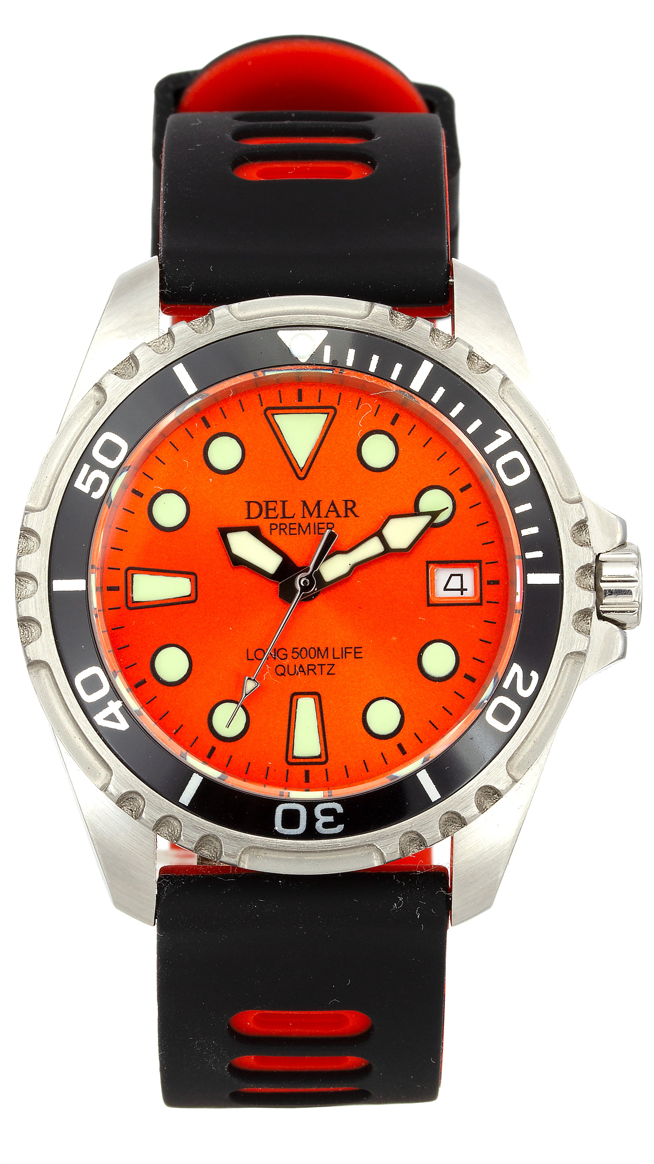 Montre Del Mar 50457 pour homme, argent/noir