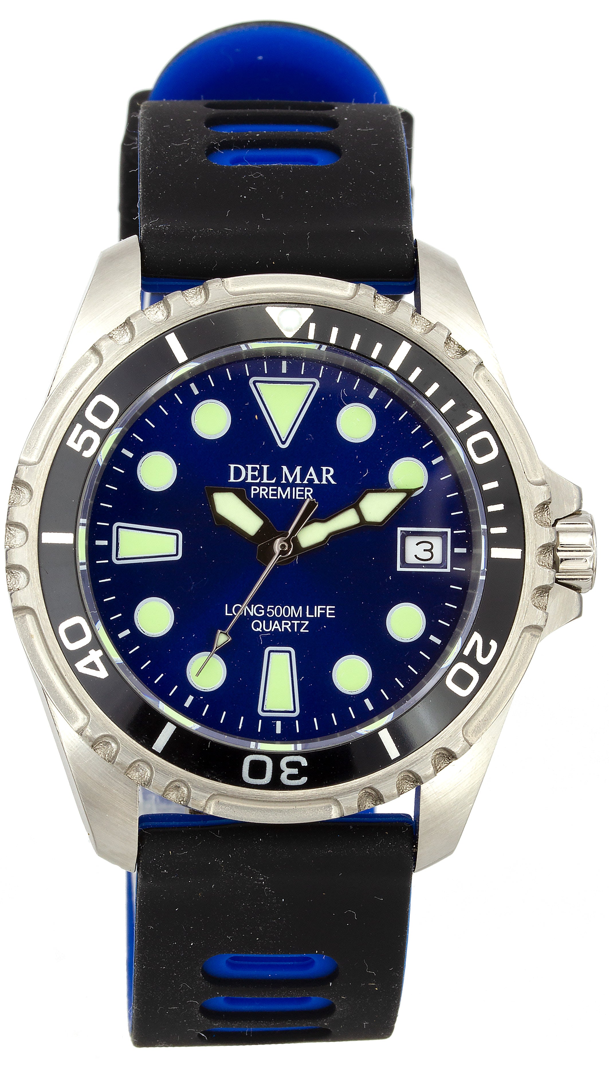 Montre Del Mar 50459 homme argent/noir