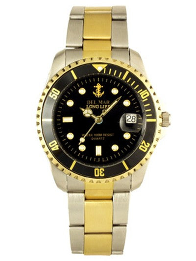 Montre homme Del Mar 50481 argent/or