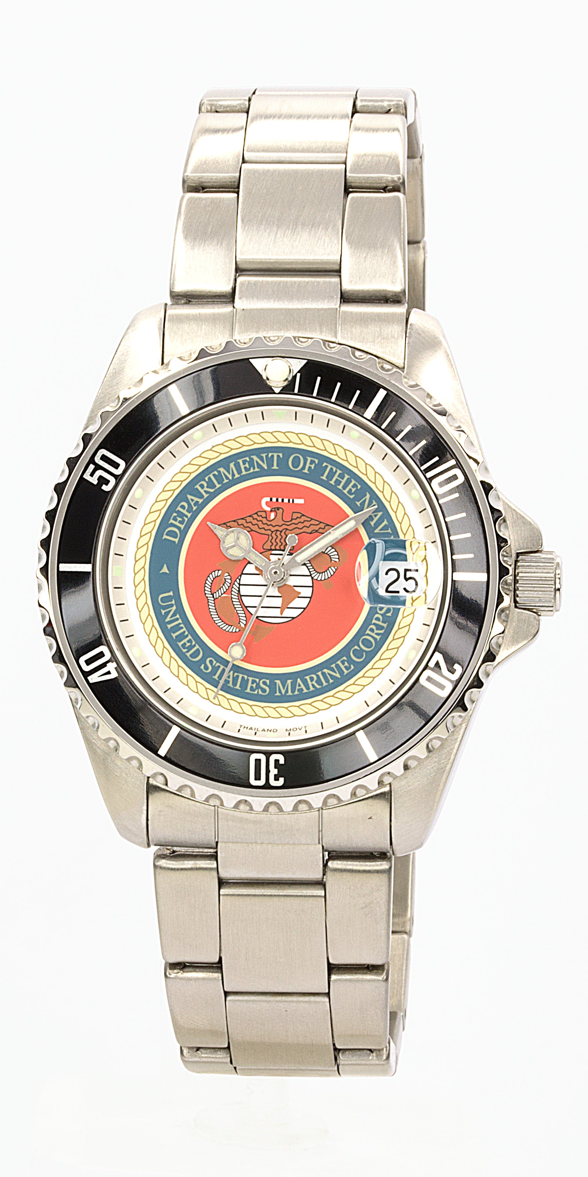 Del Mar 50492 Unisex Silver/Black Watch