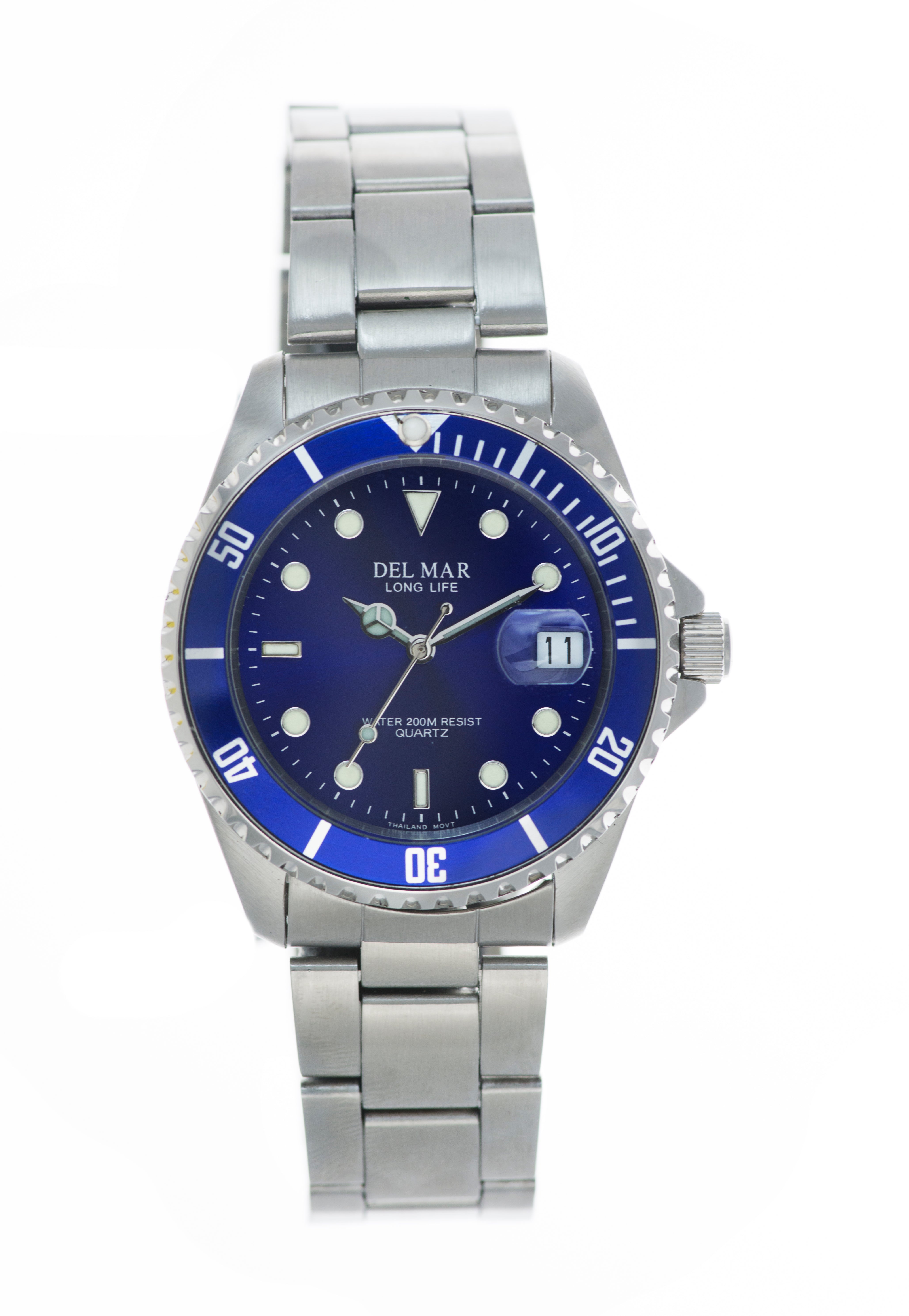 Montre Del Mar 50494 pour Homme Argent/Bleu