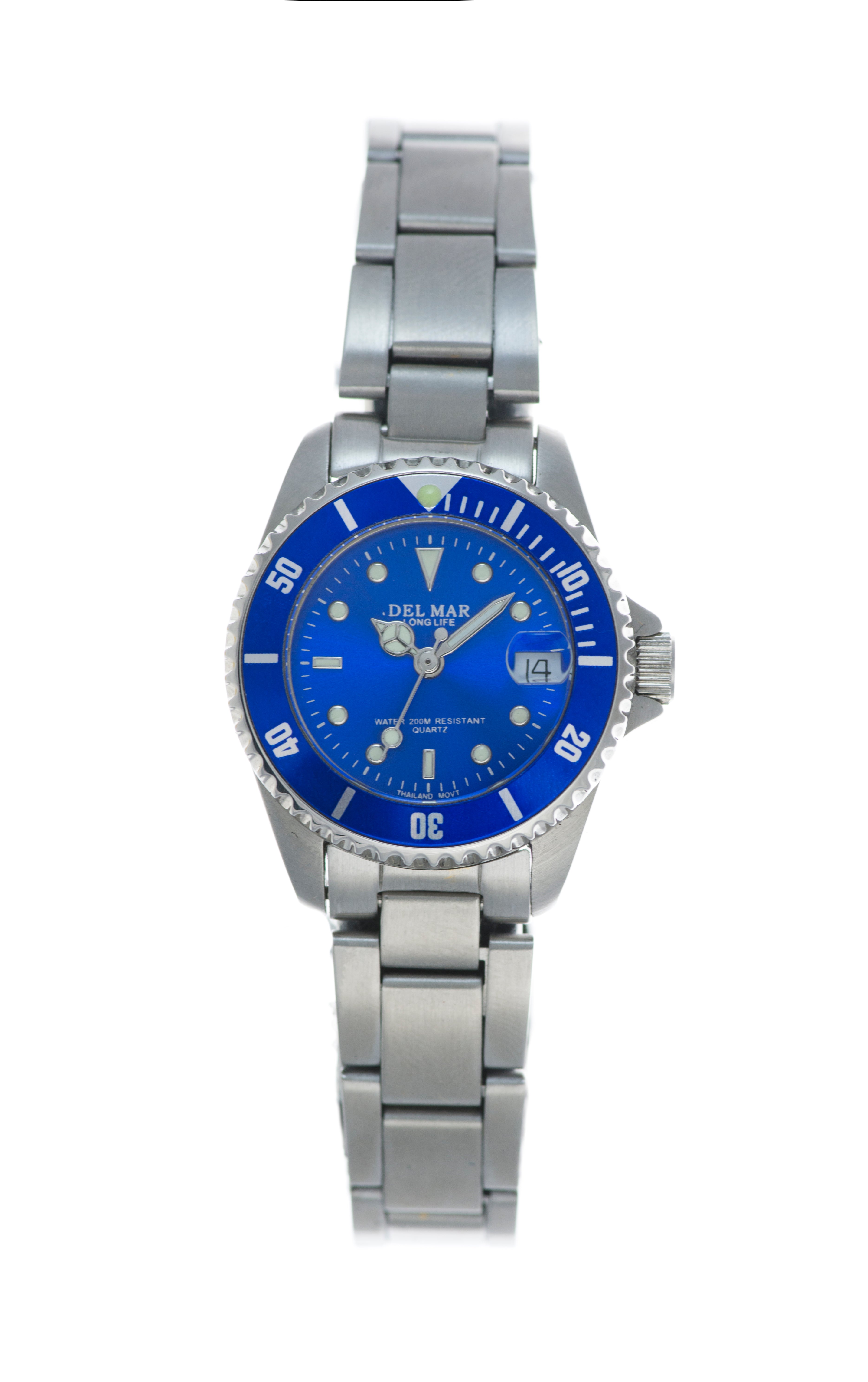 Montre Del Mar 50495 femme argent/bleu
