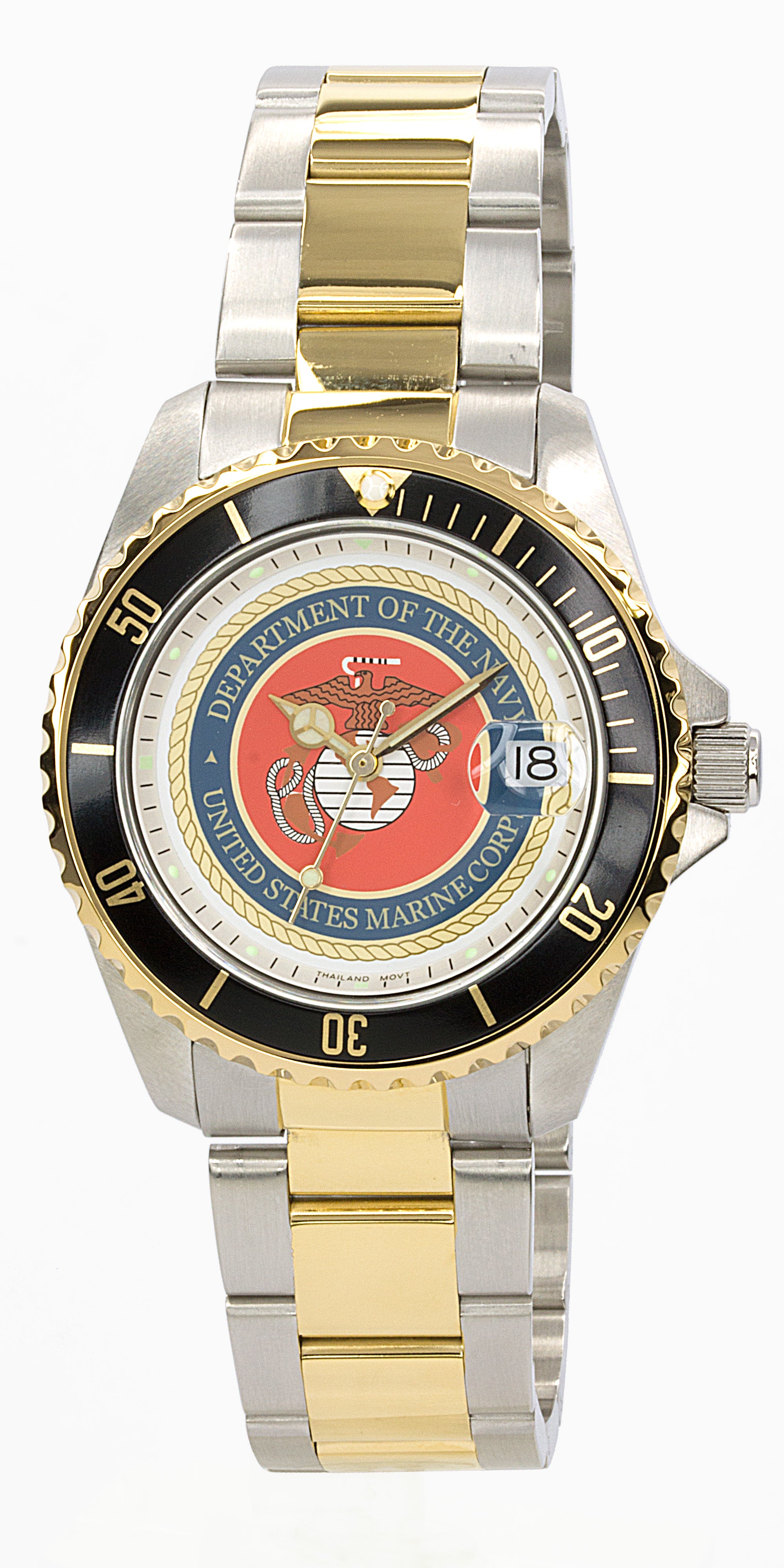 Del Mar 50496 Unisex Silver/Gold Watch