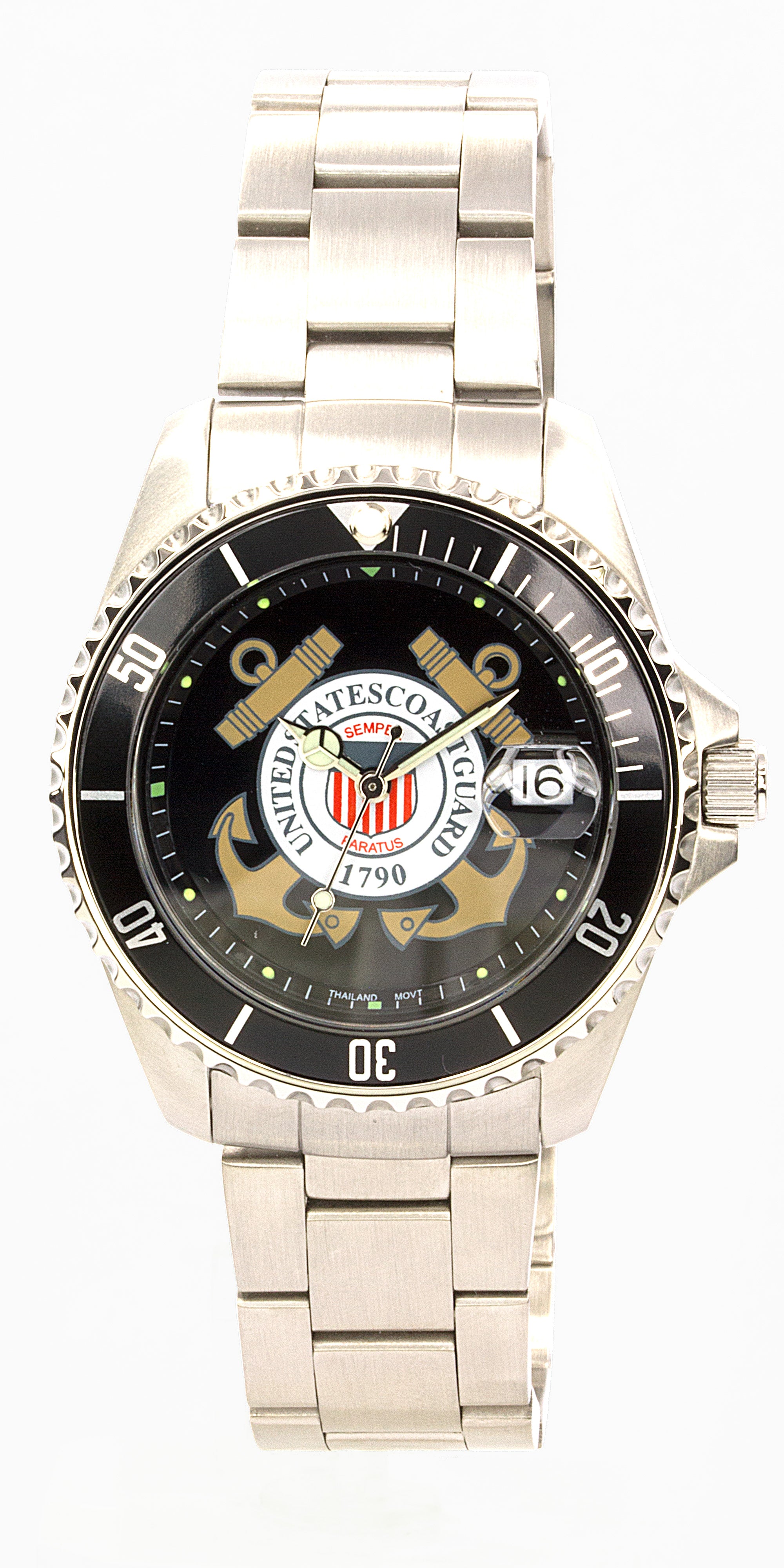 Del Mar 50498 Unisex Silver/Black Watch