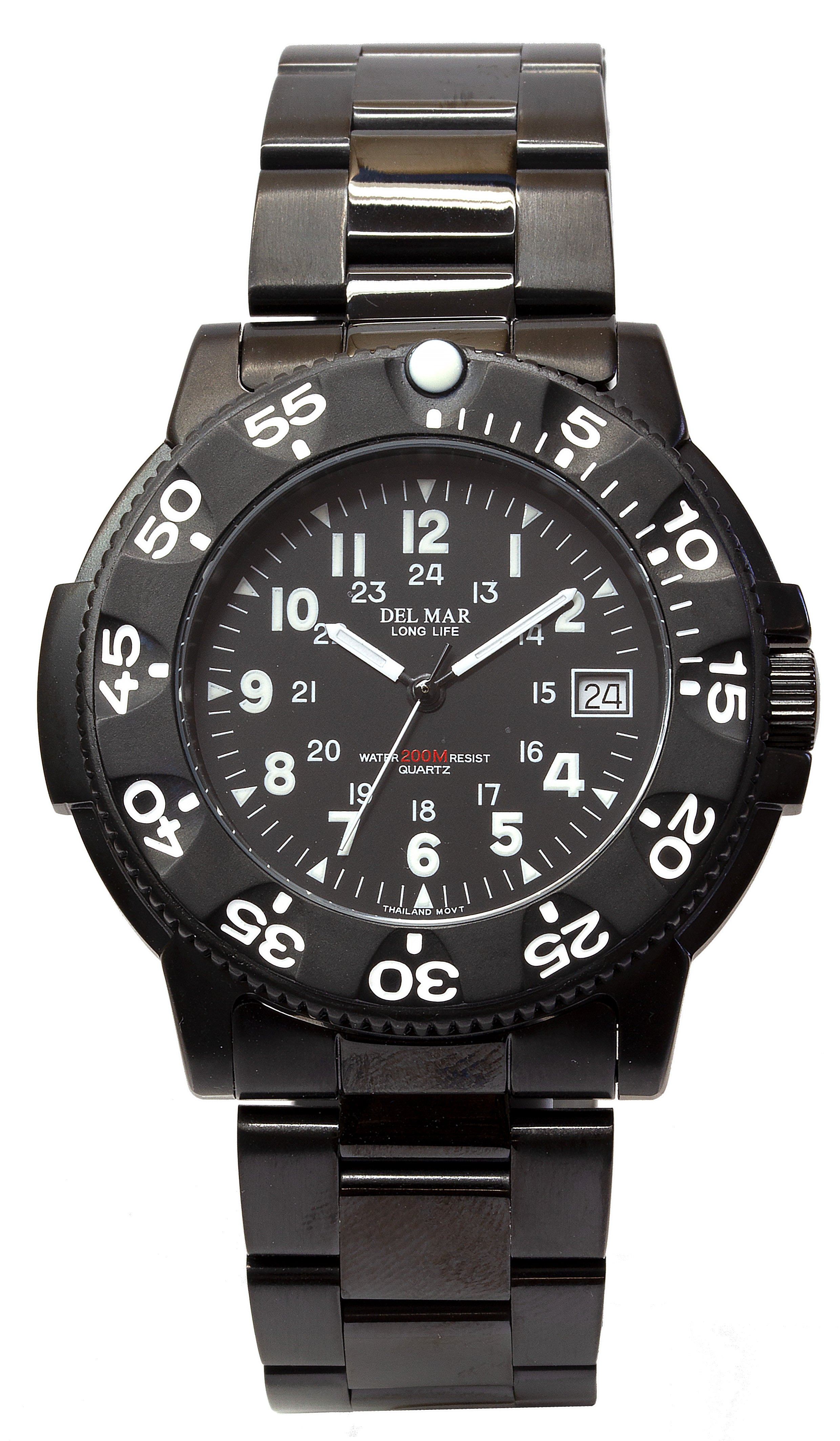 Montre noire Del Mar 50516 pour hommes