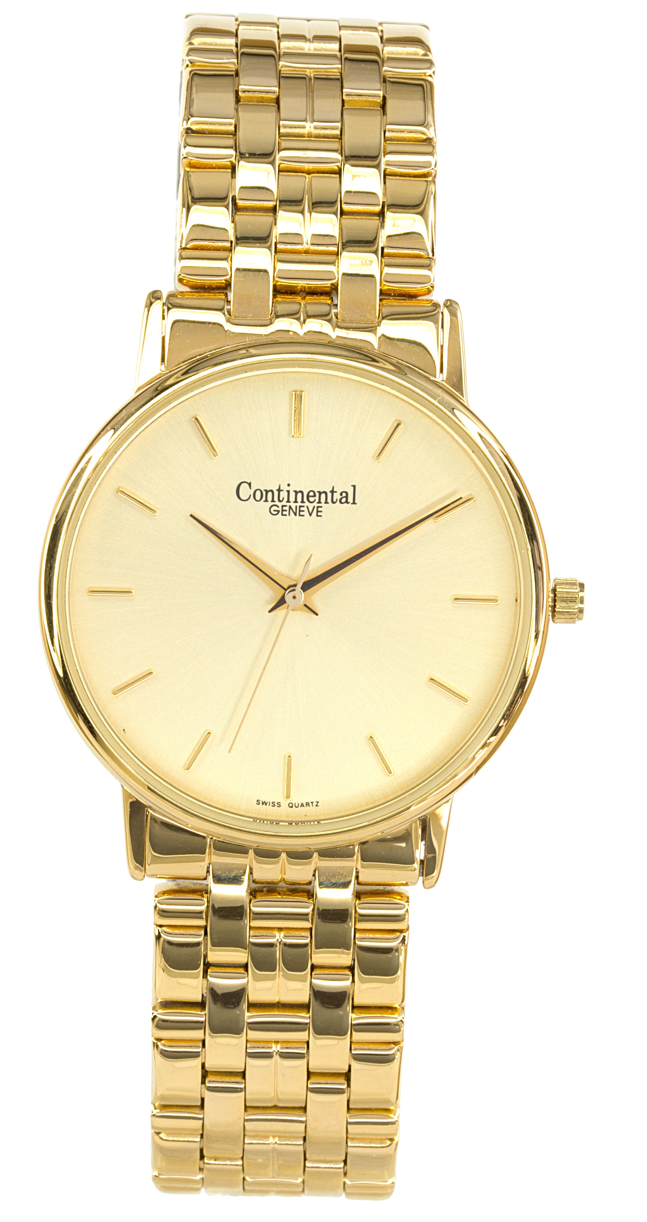 Continental Geneve 777-227 Men'S Gold Tone Watch