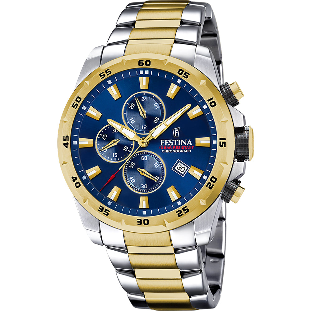 Montre Festina F20562/2 pour homme, bracelet en acier bleu