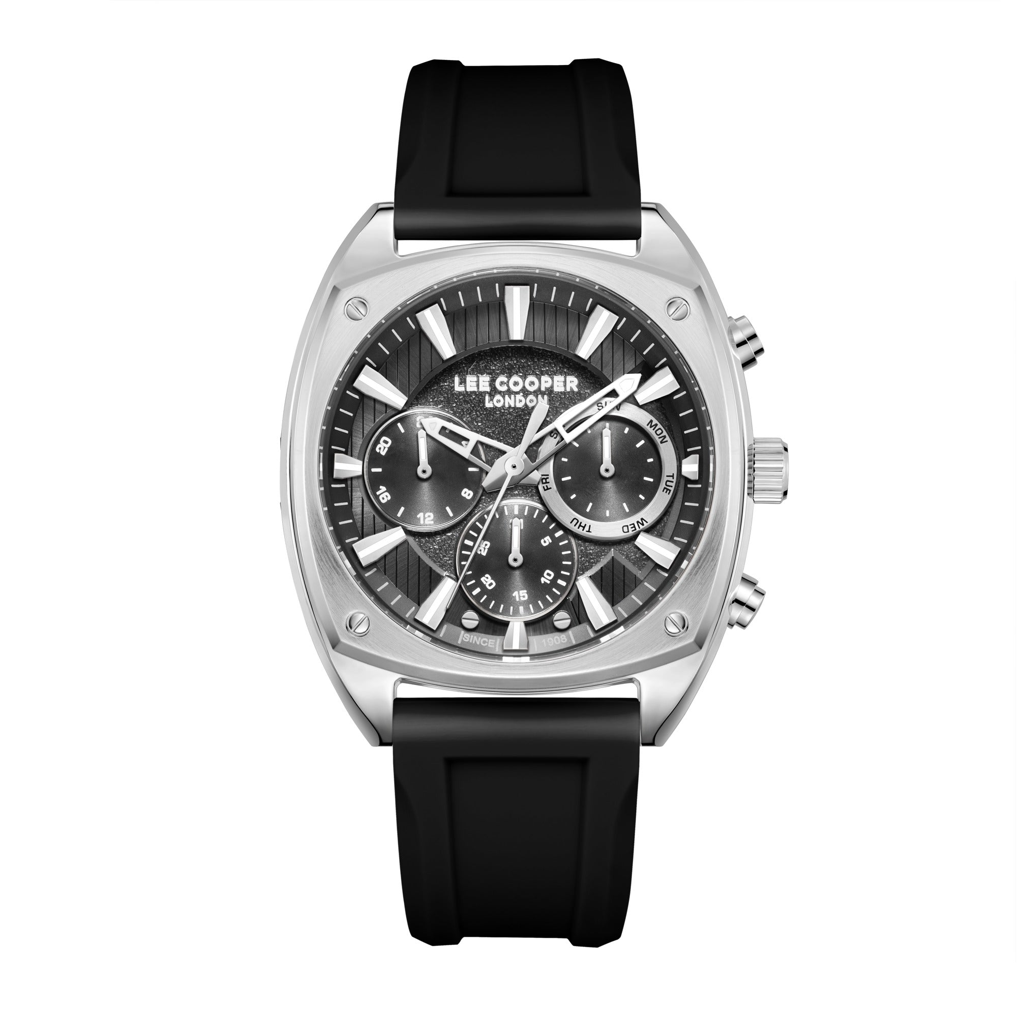 Montre multifonction Lee Cooper pour homme avec bracelet noir
