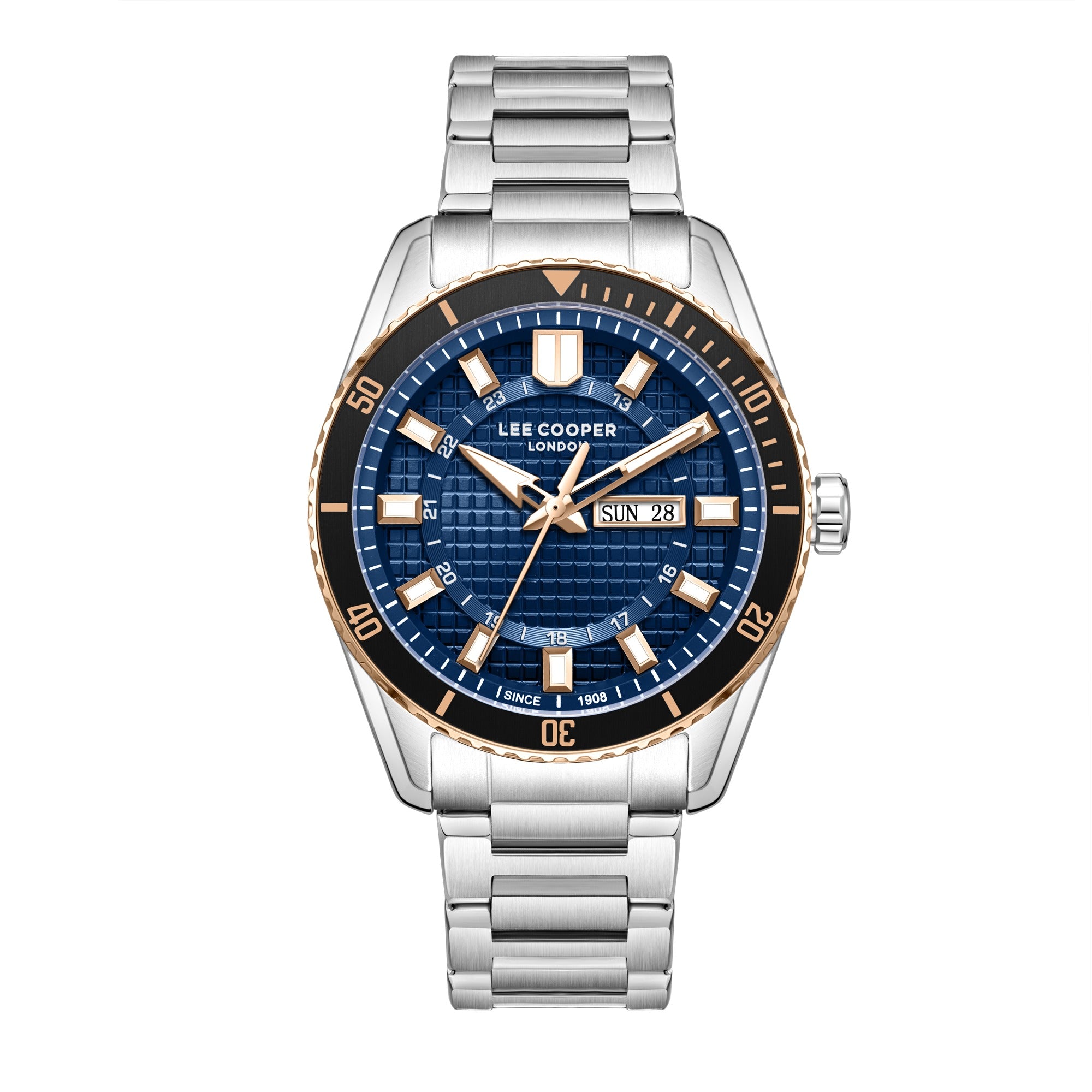 Montre homme Lee Cooper Lc08314.590 argent/or rose