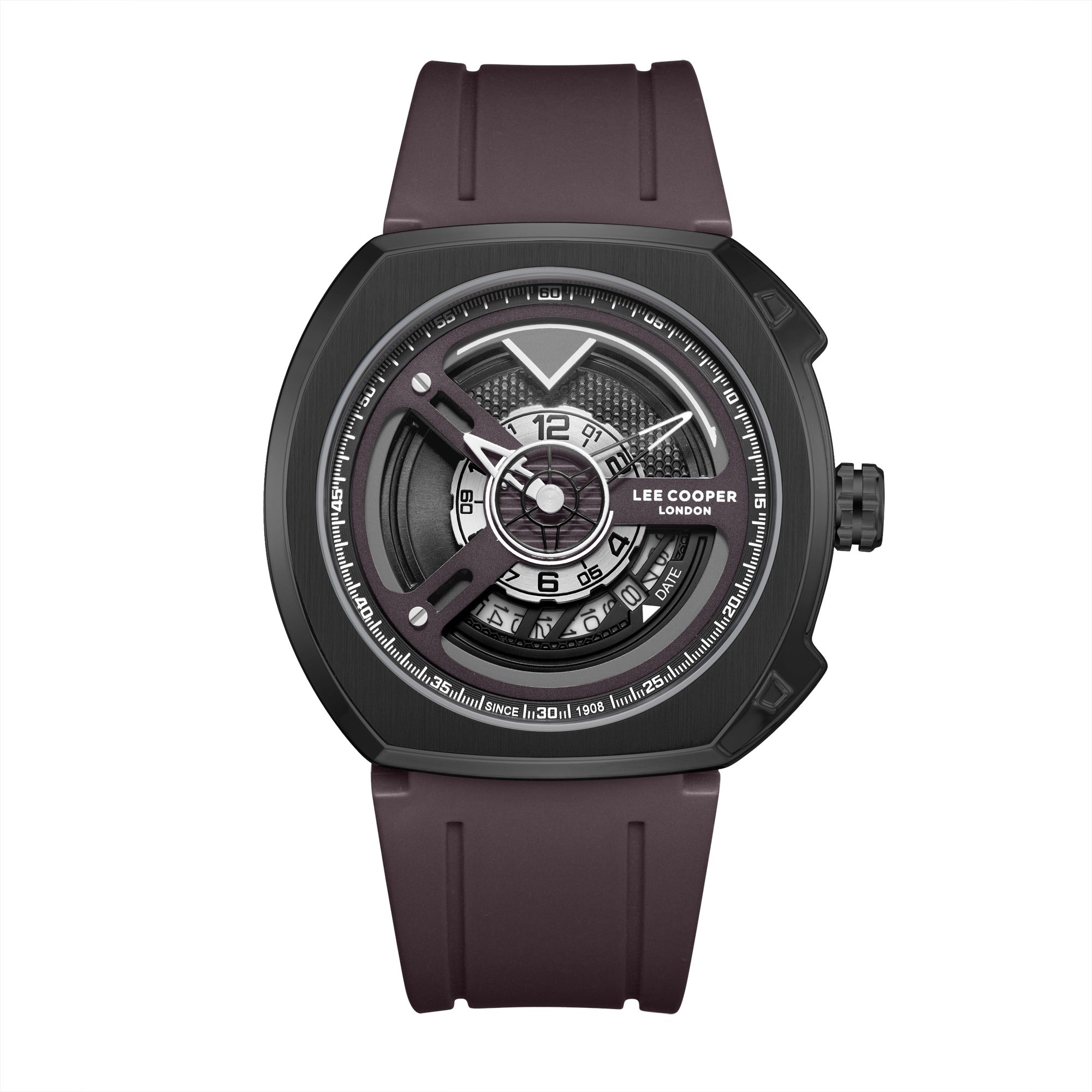 Montre futuriste Lee Cooper pour homme en marron