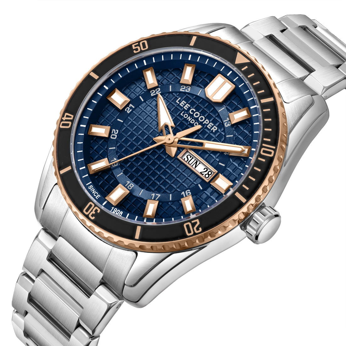 Montre homme Lee Cooper Lc08314.590 argent/or rose