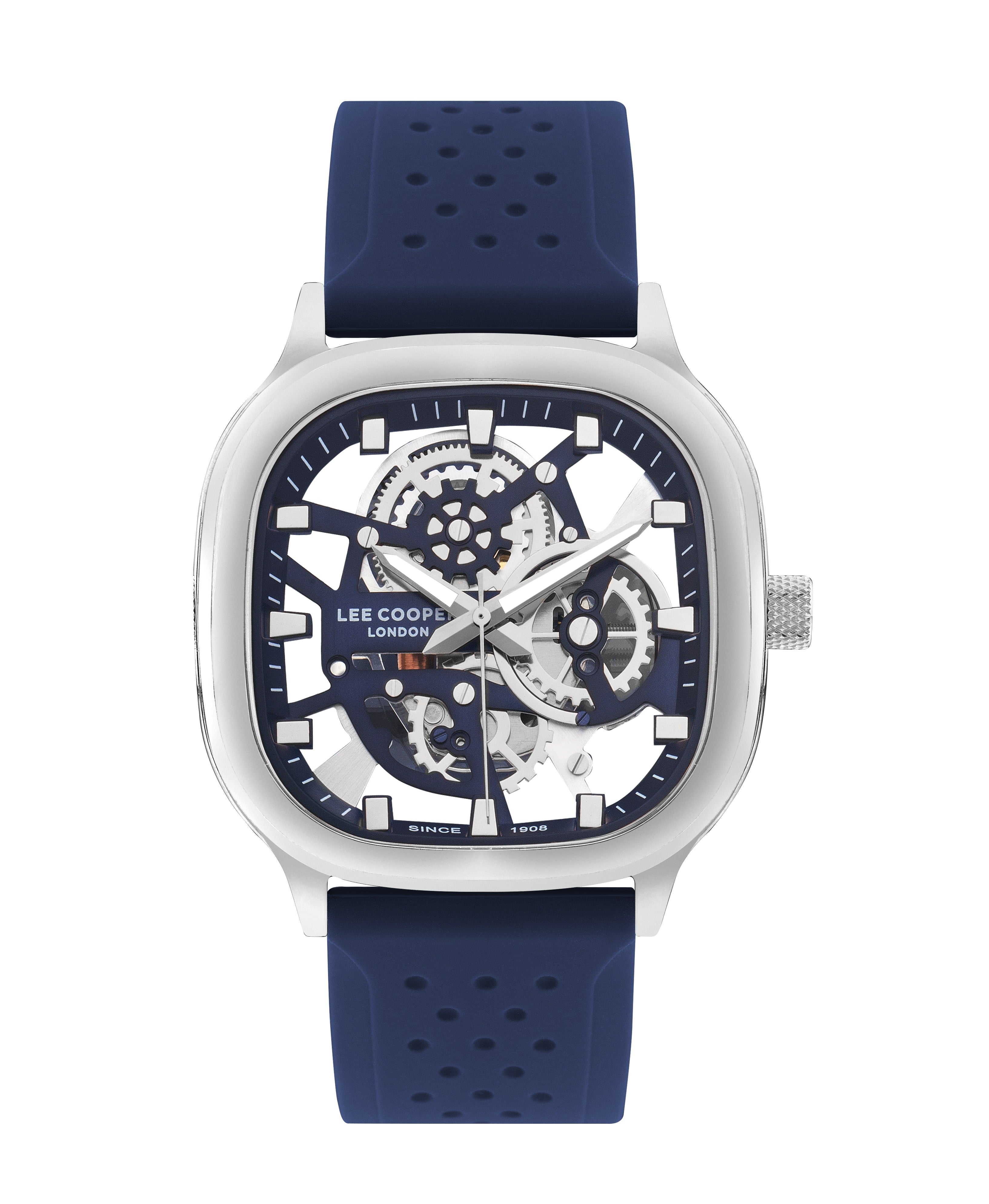 Montre homme Lee Cooper bracelet bleu carré