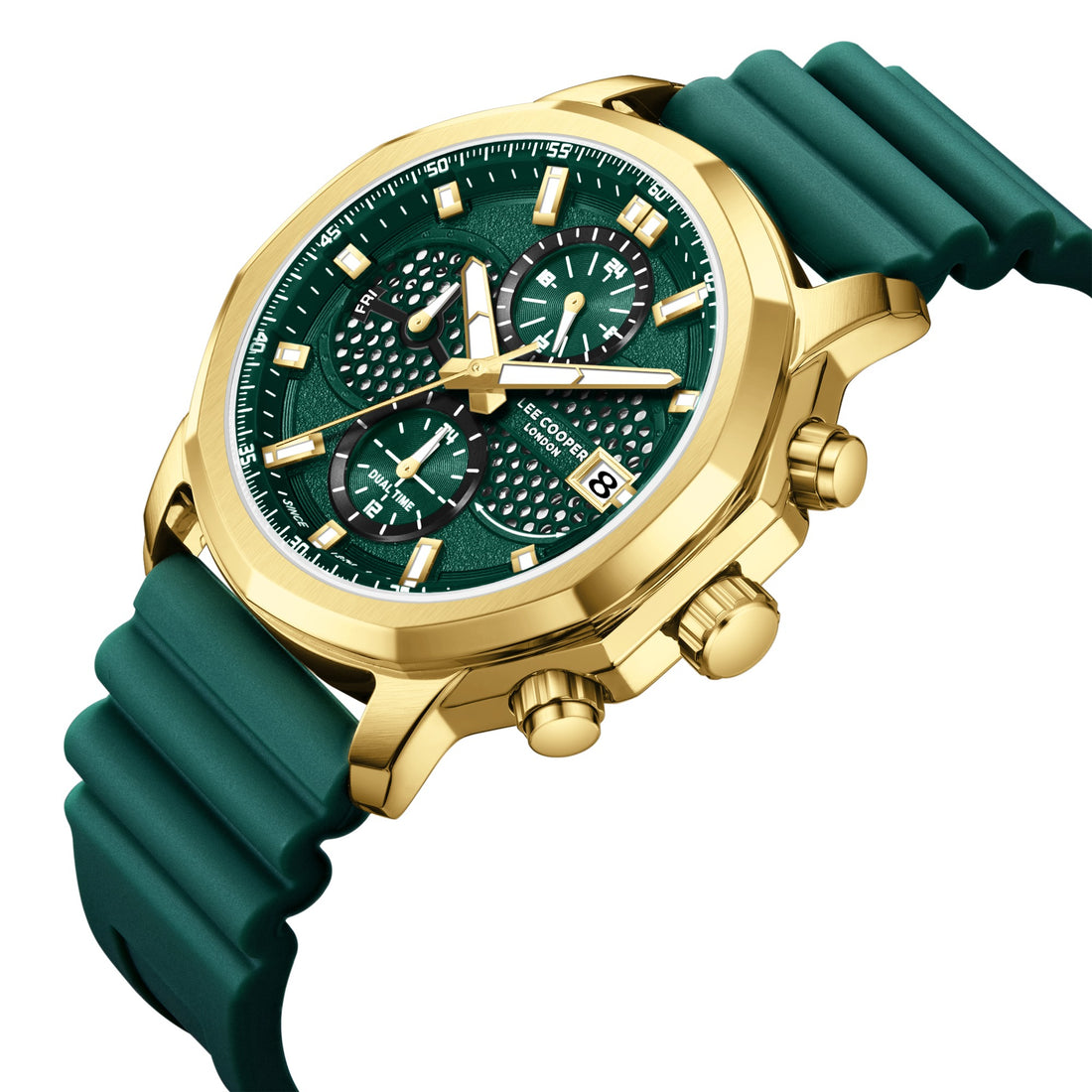 Montre chronographe Lee Cooper pour homme avec bracelet vert