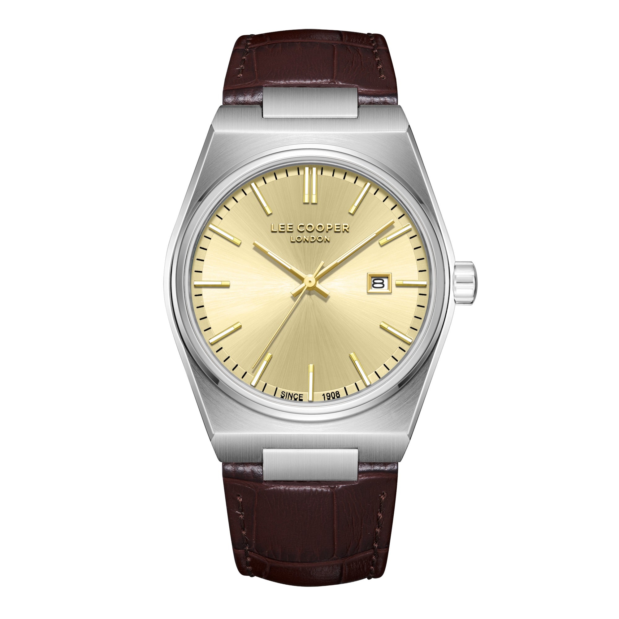 Montre homme Lee Cooper bracelet marron