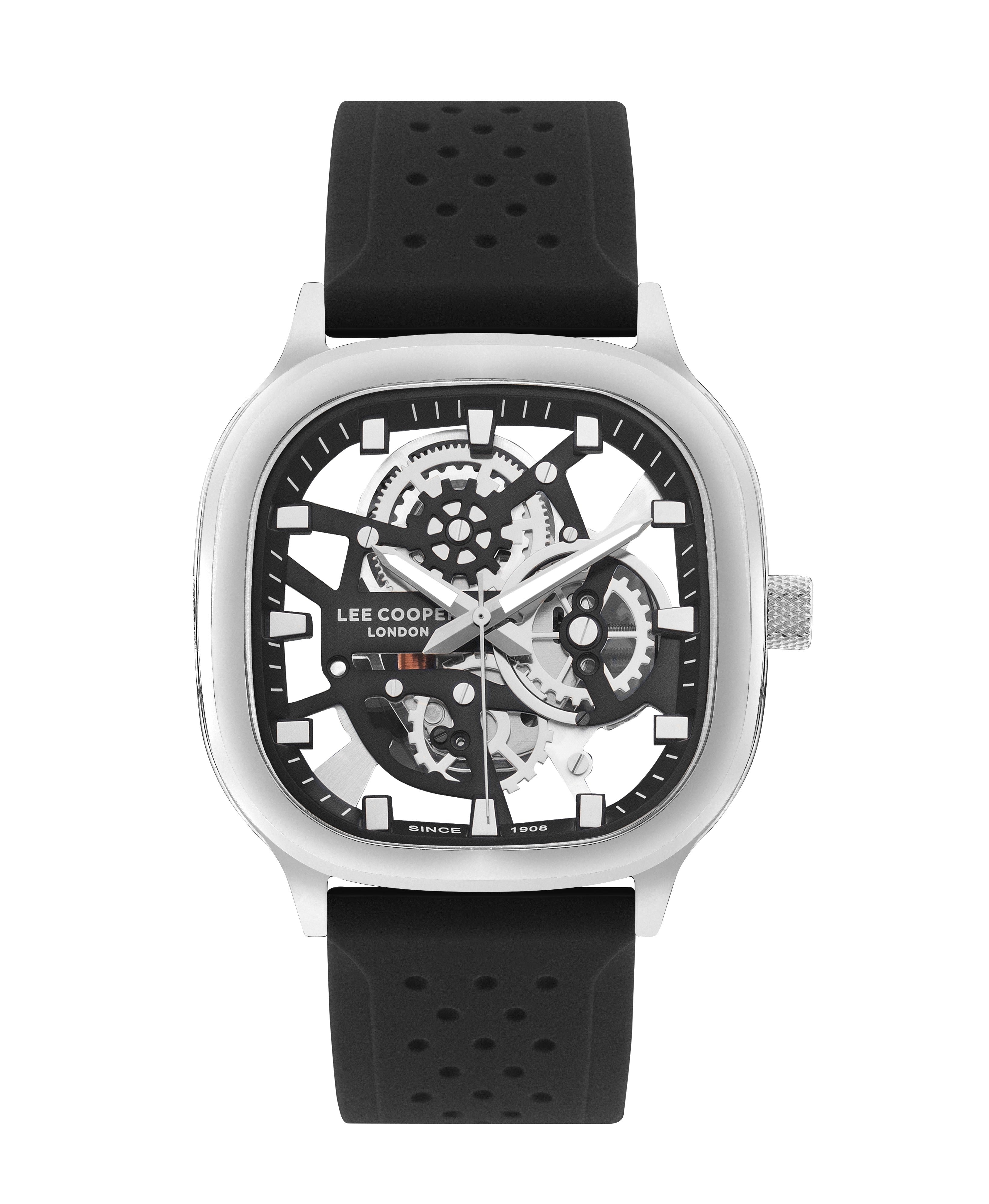Montre Homme Carrée Lee Cooper Bracelet Noir